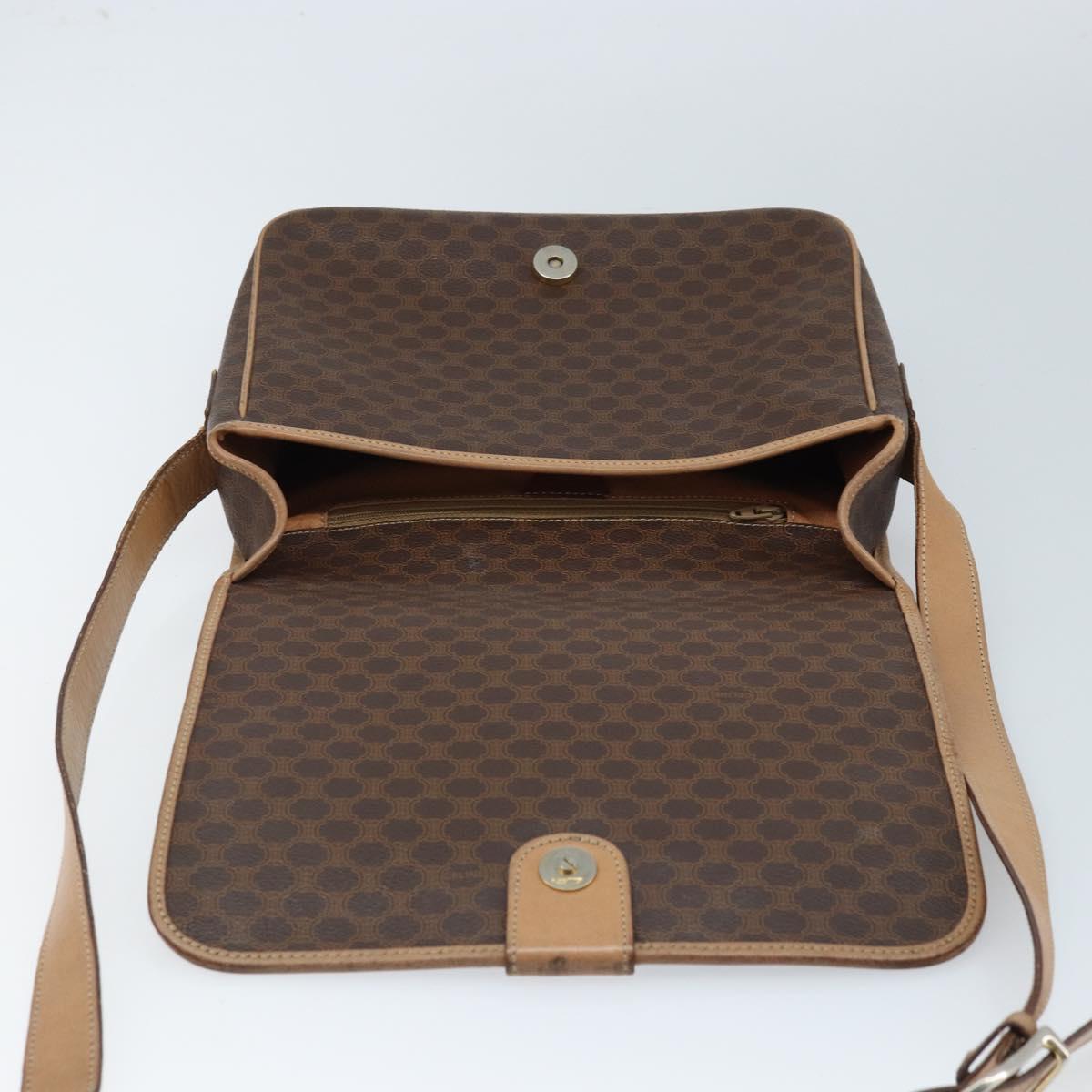 CELINE Macadam Canvas Shoulder Bag PVC Leather Auth mr2142