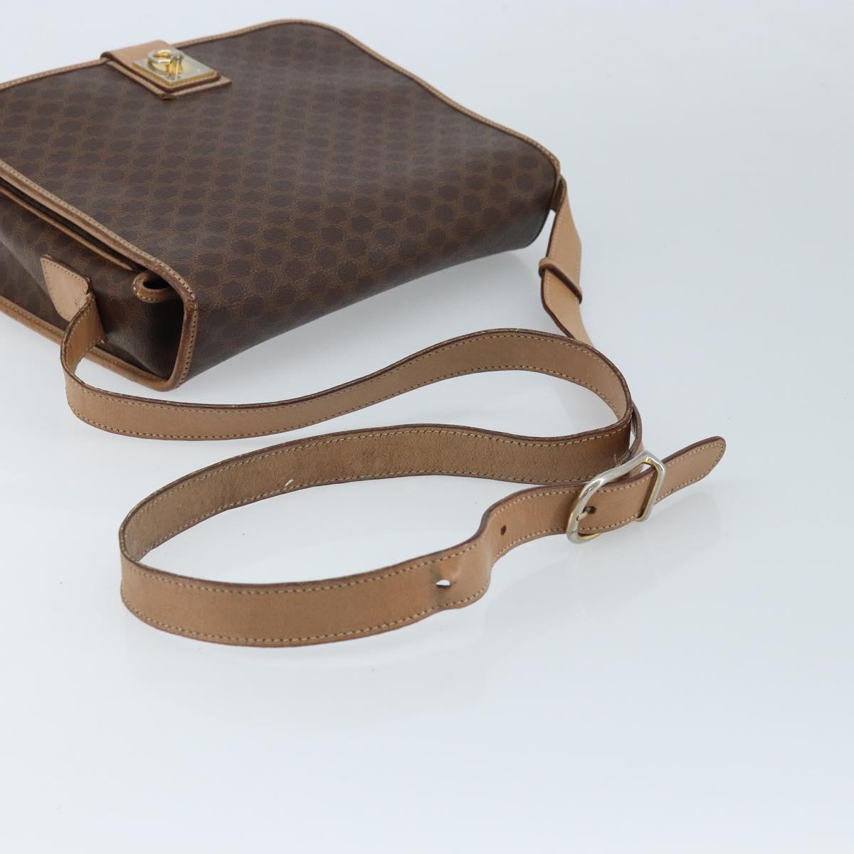 CELINE Macadam Canvas Shoulder Bag PVC Leather Auth mr2142