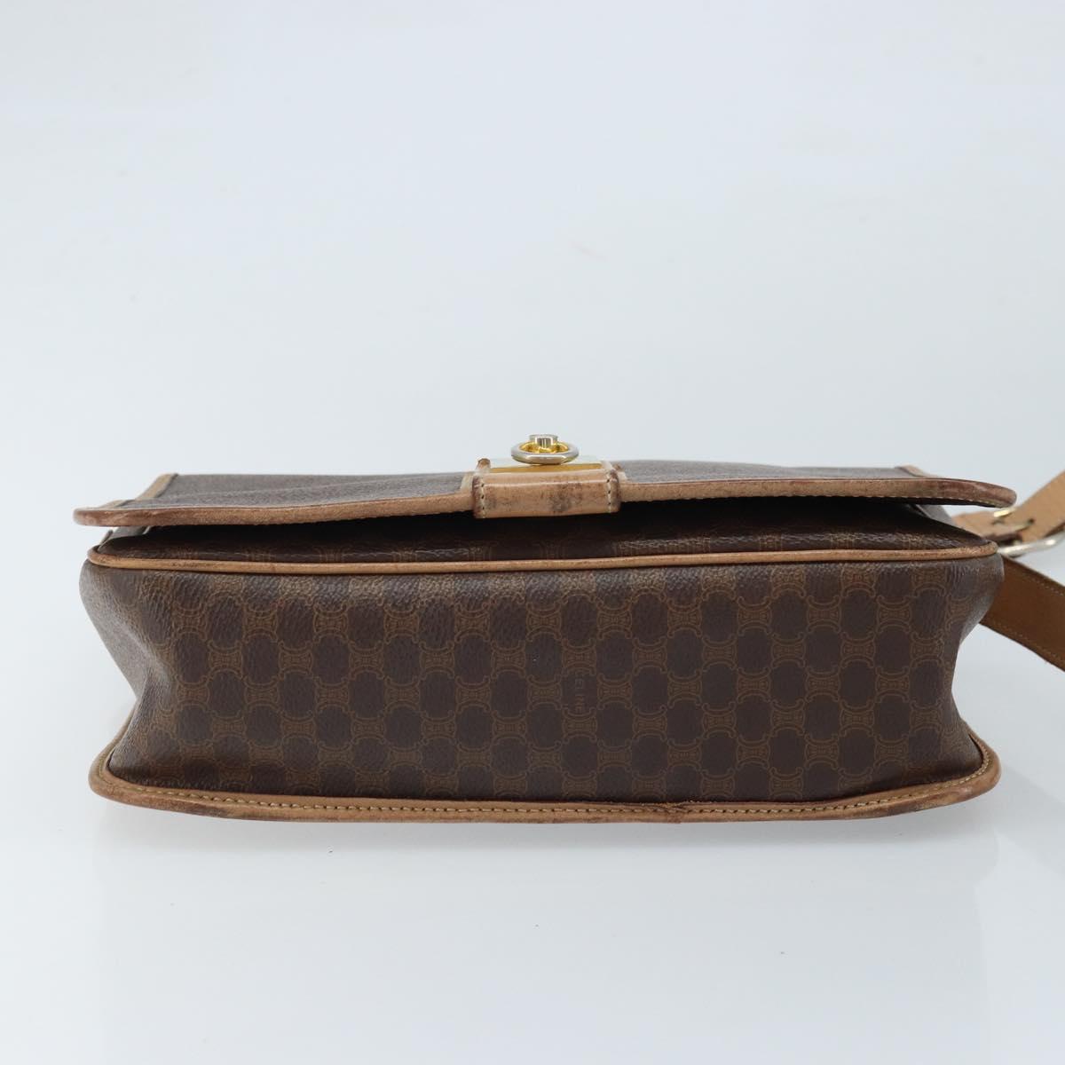 CELINE Macadam Canvas Shoulder Bag PVC Leather Auth mr2142