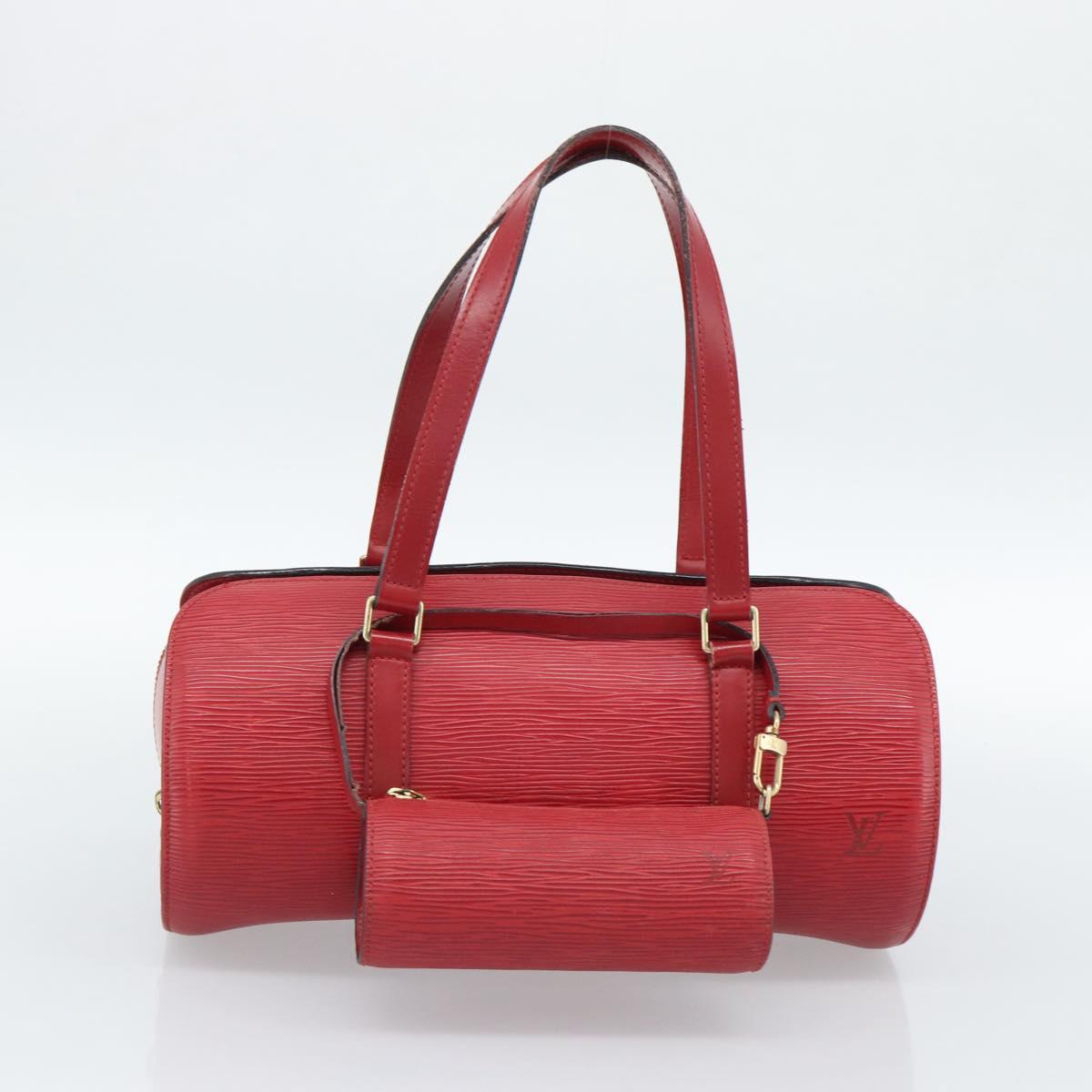 LOUIS VUITTON Epi Soufflot Hand Bag Red M52227 LV Auth mr2144A