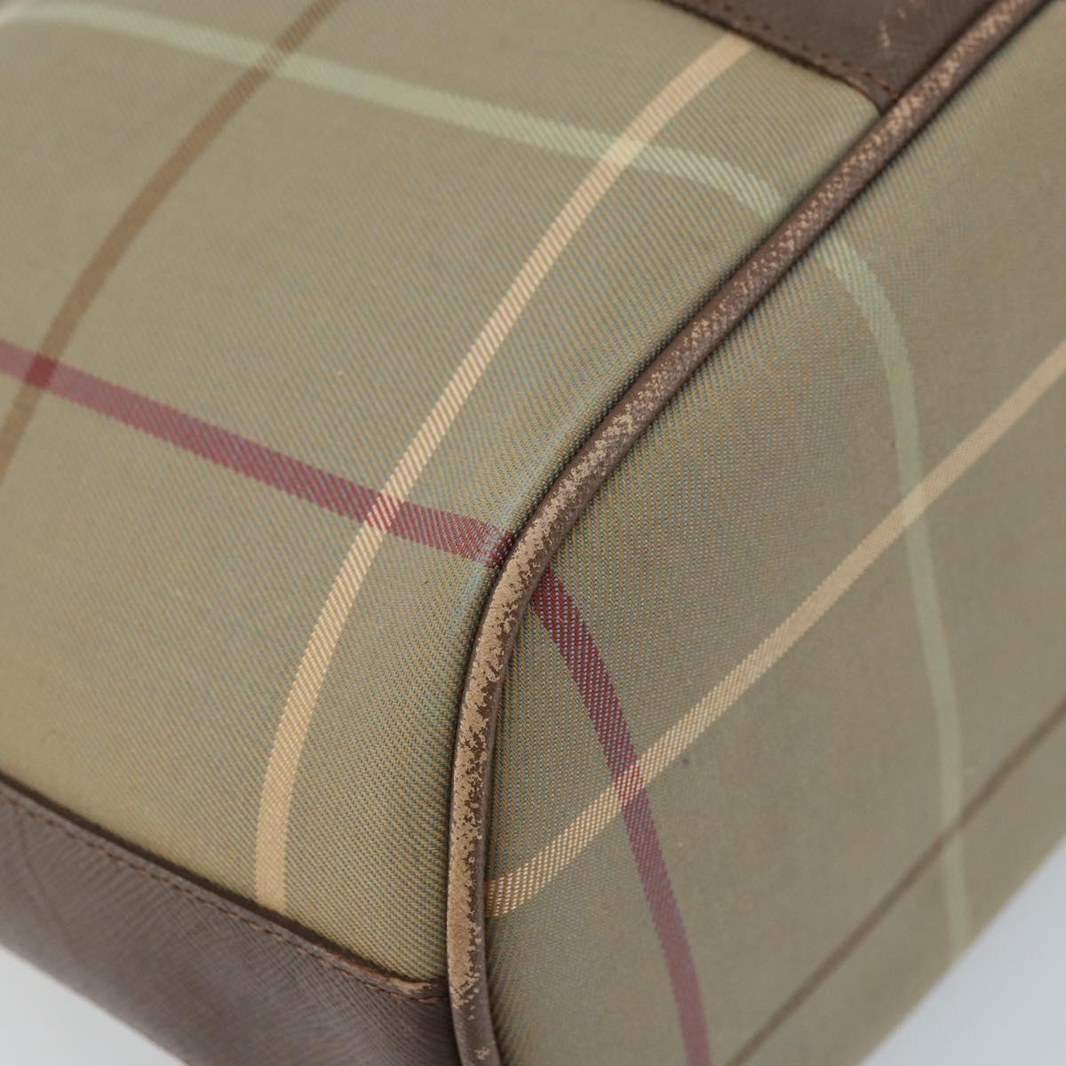 Burberrys Nova Check Shoulder Bag Beige Gold Auth mr2149