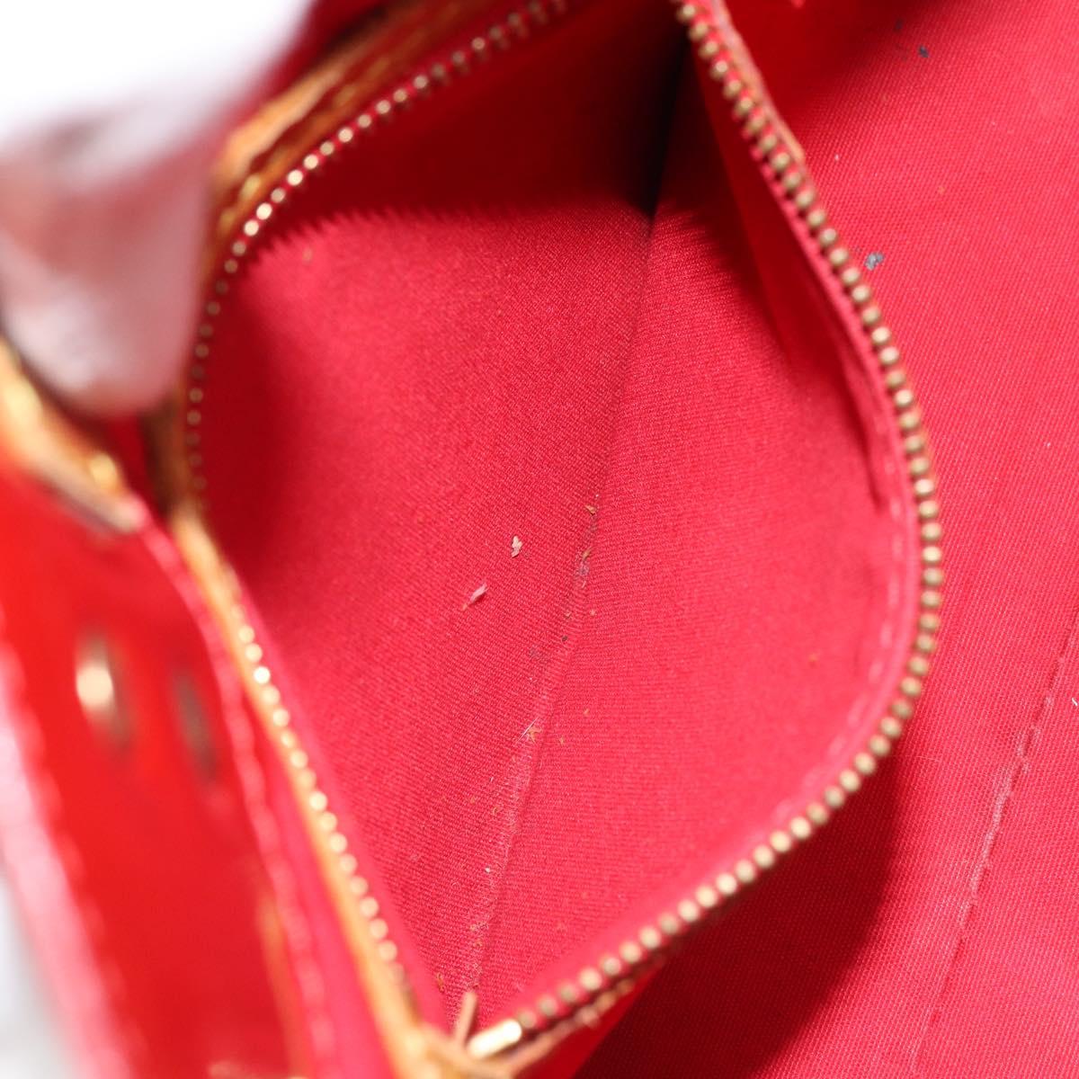 LOUIS VUITTON Monogram Vernis Reade PM Hand Bag Red Rouge M91088 LV Auth mr2154