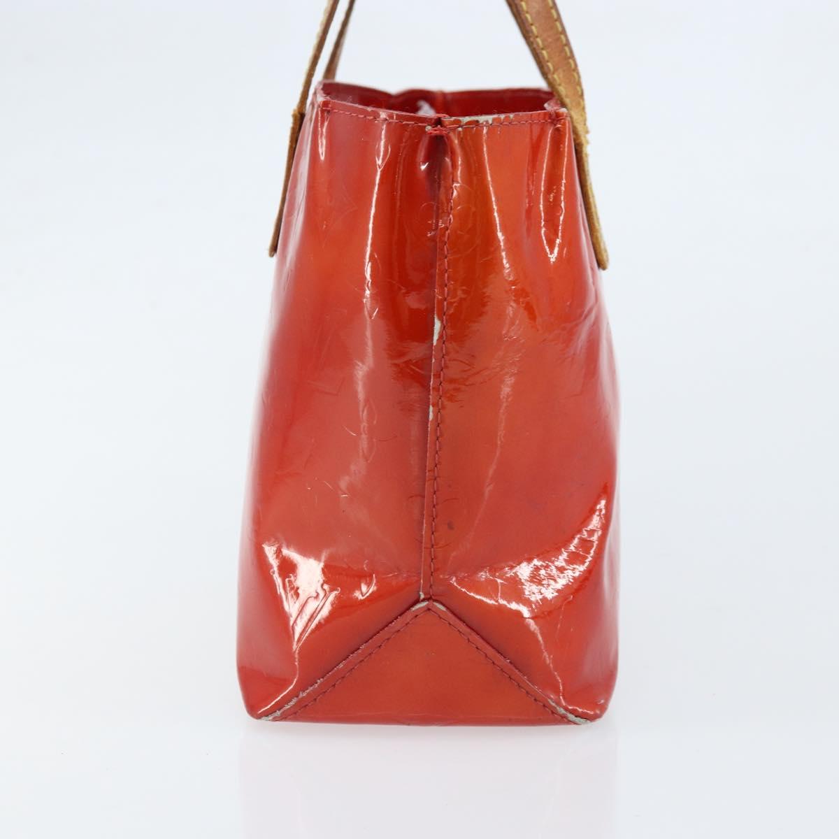 LOUIS VUITTON Monogram Vernis Reade PM Hand Bag Red Rouge M91088 LV Auth mr2154