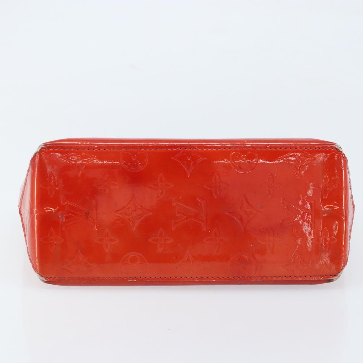 LOUIS VUITTON Monogram Vernis Reade PM Hand Bag Red Rouge M91088 LV Auth mr2154