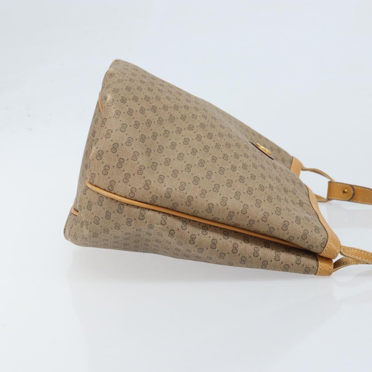 GUCCI Micro GG Supreme Shoulder Bag PVC Beige Gold 001 110 0077 Auth mr2161