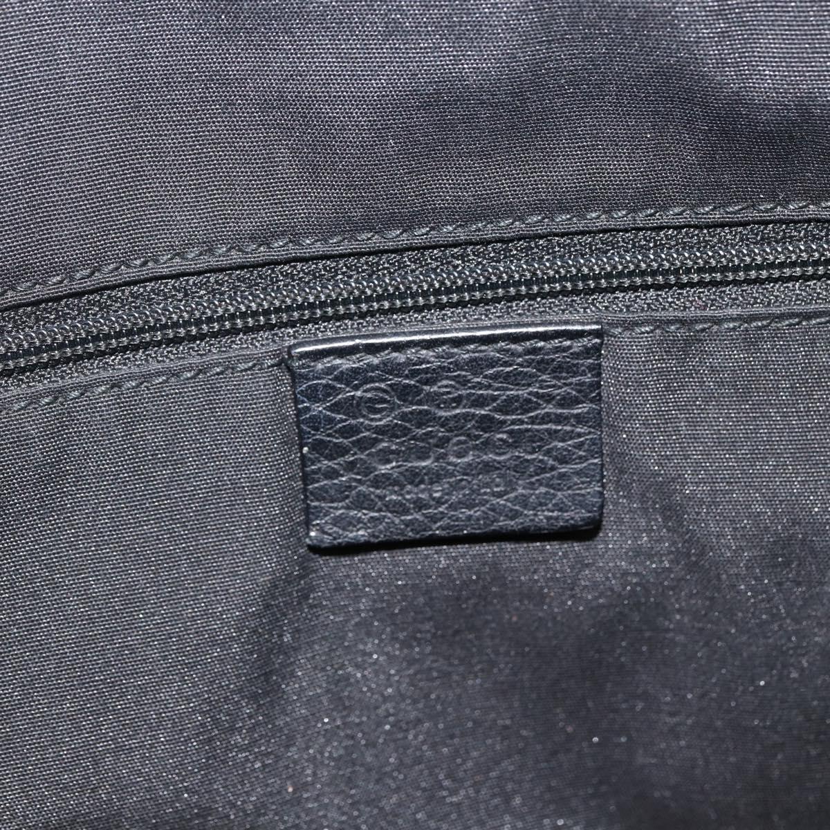 GUCCI GG Canvas Shoulder Bag Black Silver 272351 Auth mr2167