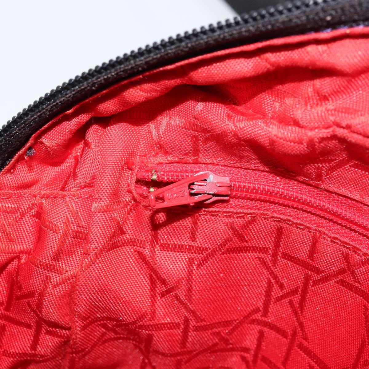 Christian Dior Shoulder Bag Nylon Black Gold Auth mr2173
