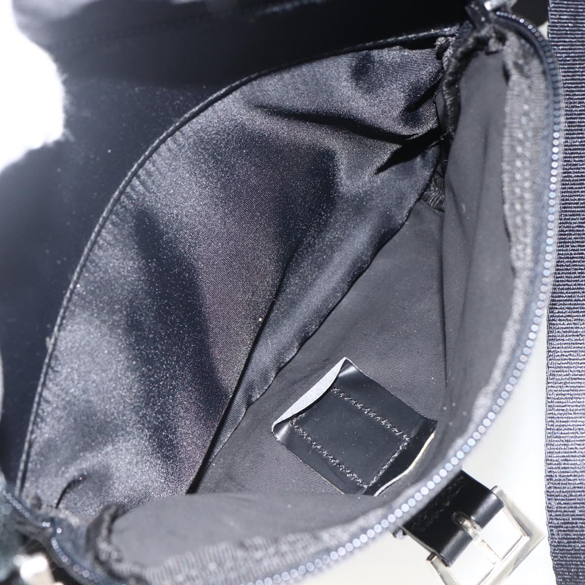 PRADA Shoulder Bag Nylon Black Silver Auth mr2174
