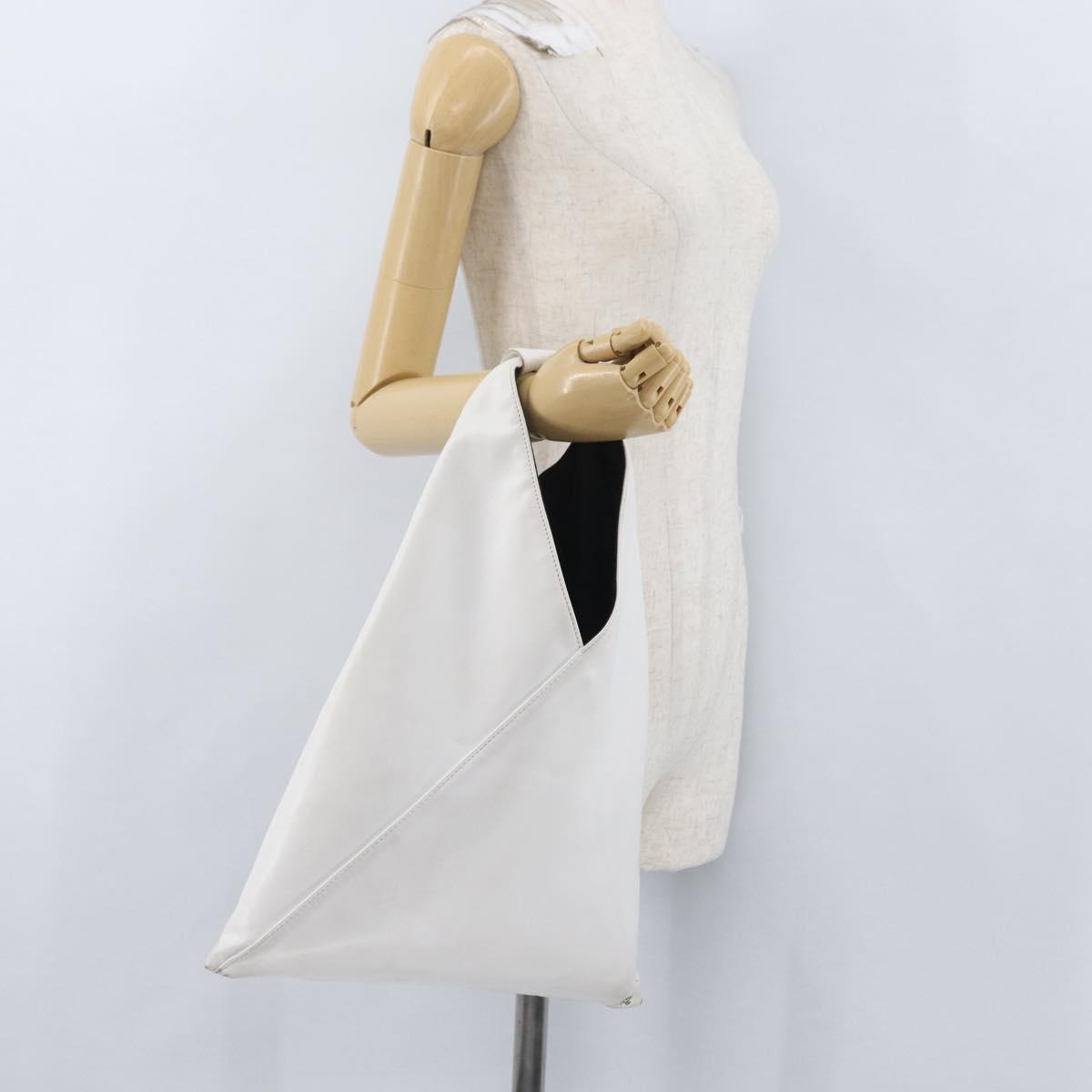Maison Margiela Hand Bag Leather White Auth mr2179