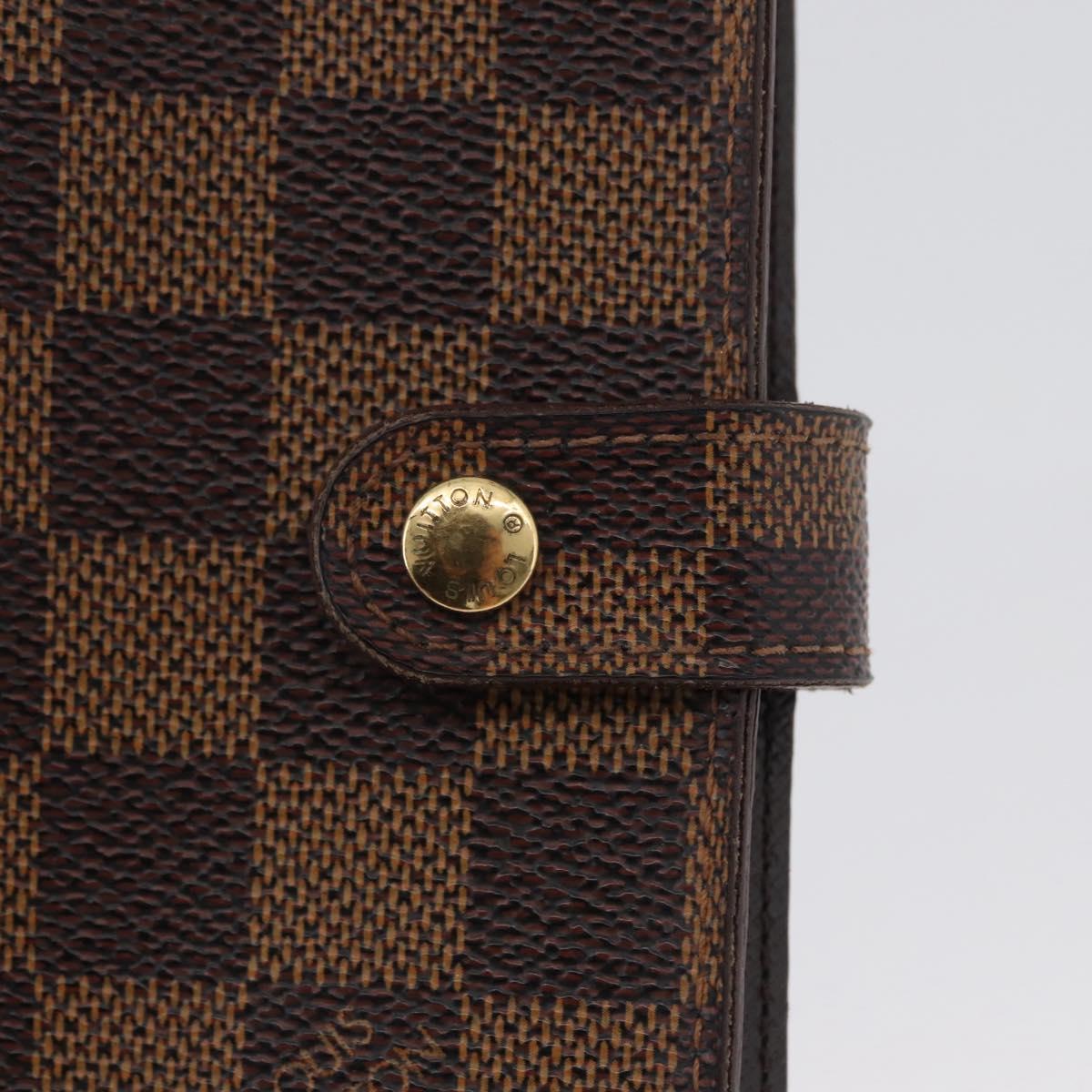 LOUIS VUITTON Damier Ebene Agenda PM Day Planner Cover R20700 LV Auth mr2184