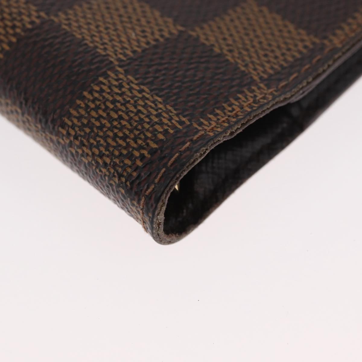 LOUIS VUITTON Damier Ebene Agenda PM Day Planner Cover R20700 LV Auth mr2184