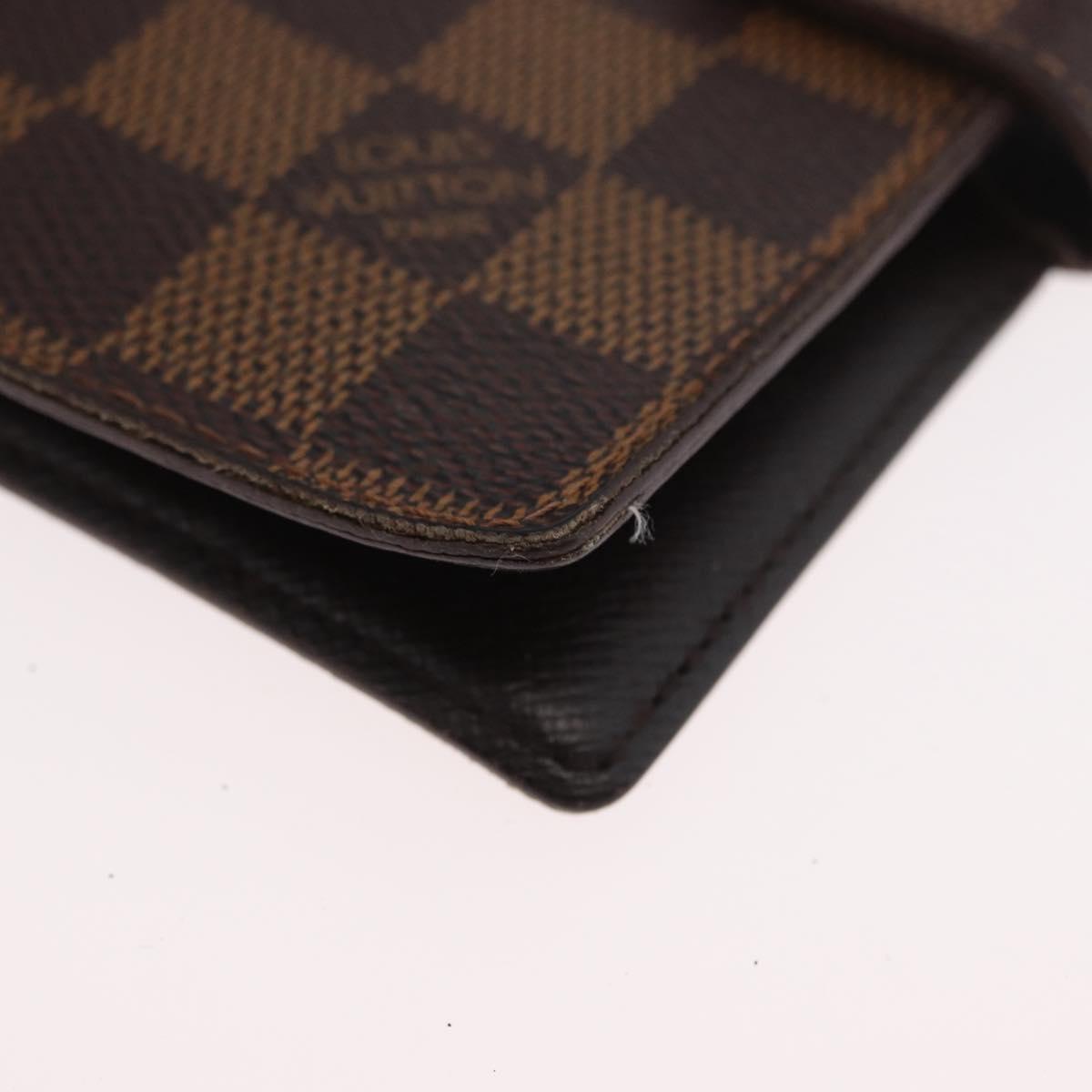 LOUIS VUITTON Damier Ebene Agenda PM Day Planner Cover R20700 LV Auth mr2184