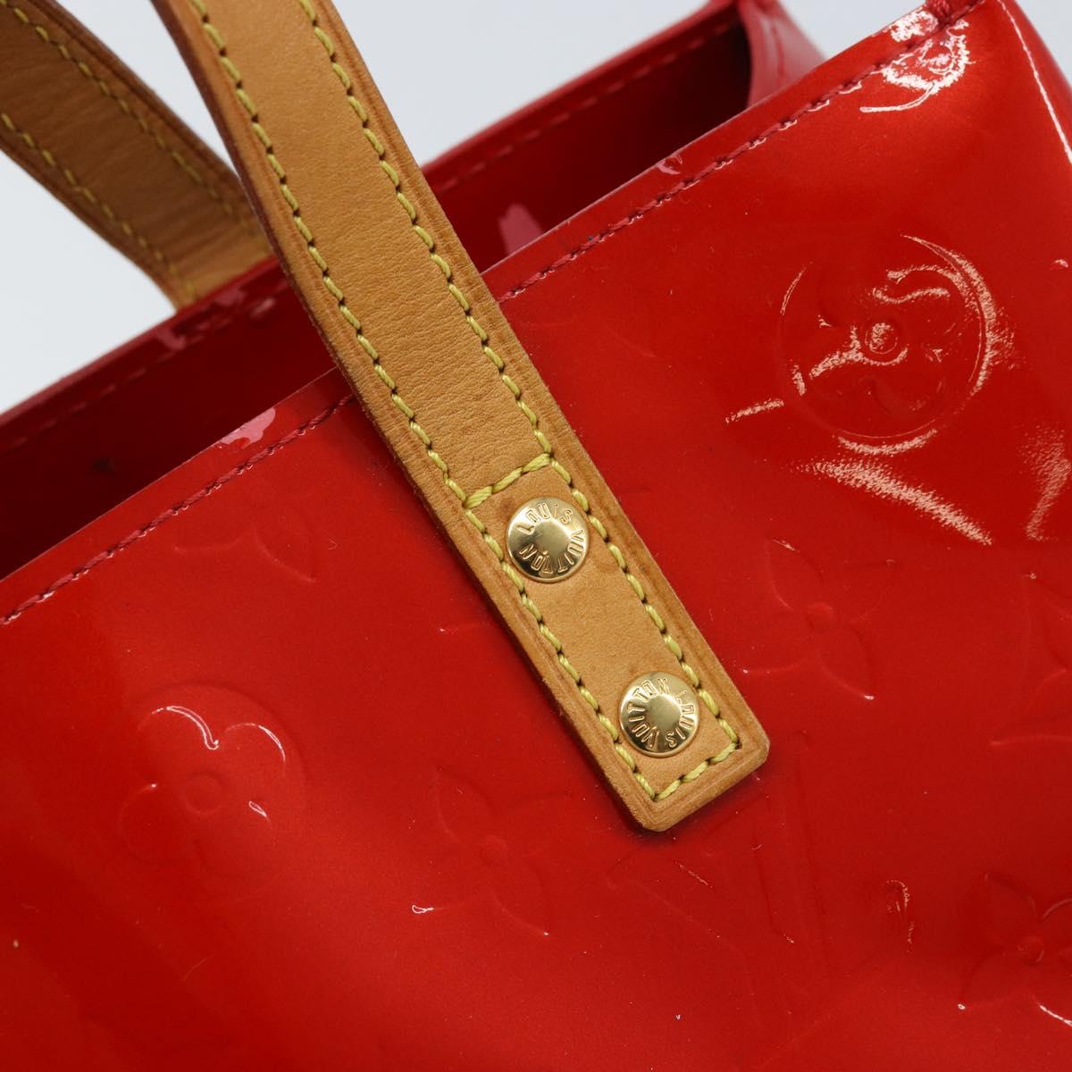 LOUIS VUITTON Monogram Vernis Reade PM Hand Bag Red Rouge M91088 LV Auth mr2188