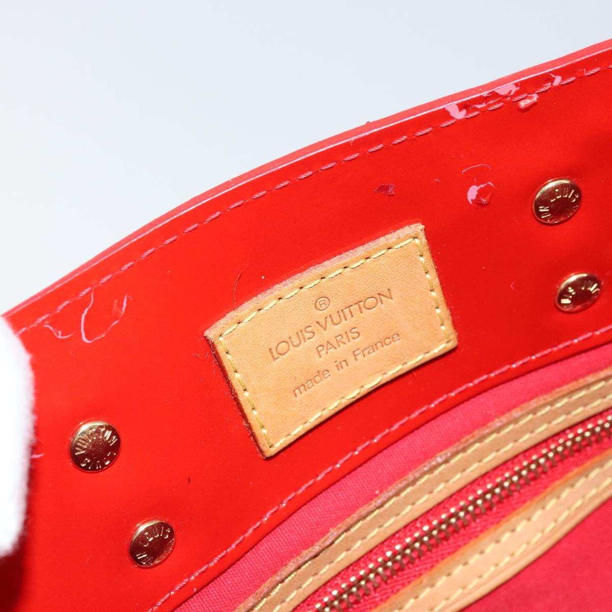 LOUIS VUITTON Monogram Vernis Reade PM Hand Bag Red Rouge M91088 LV Auth mr2188