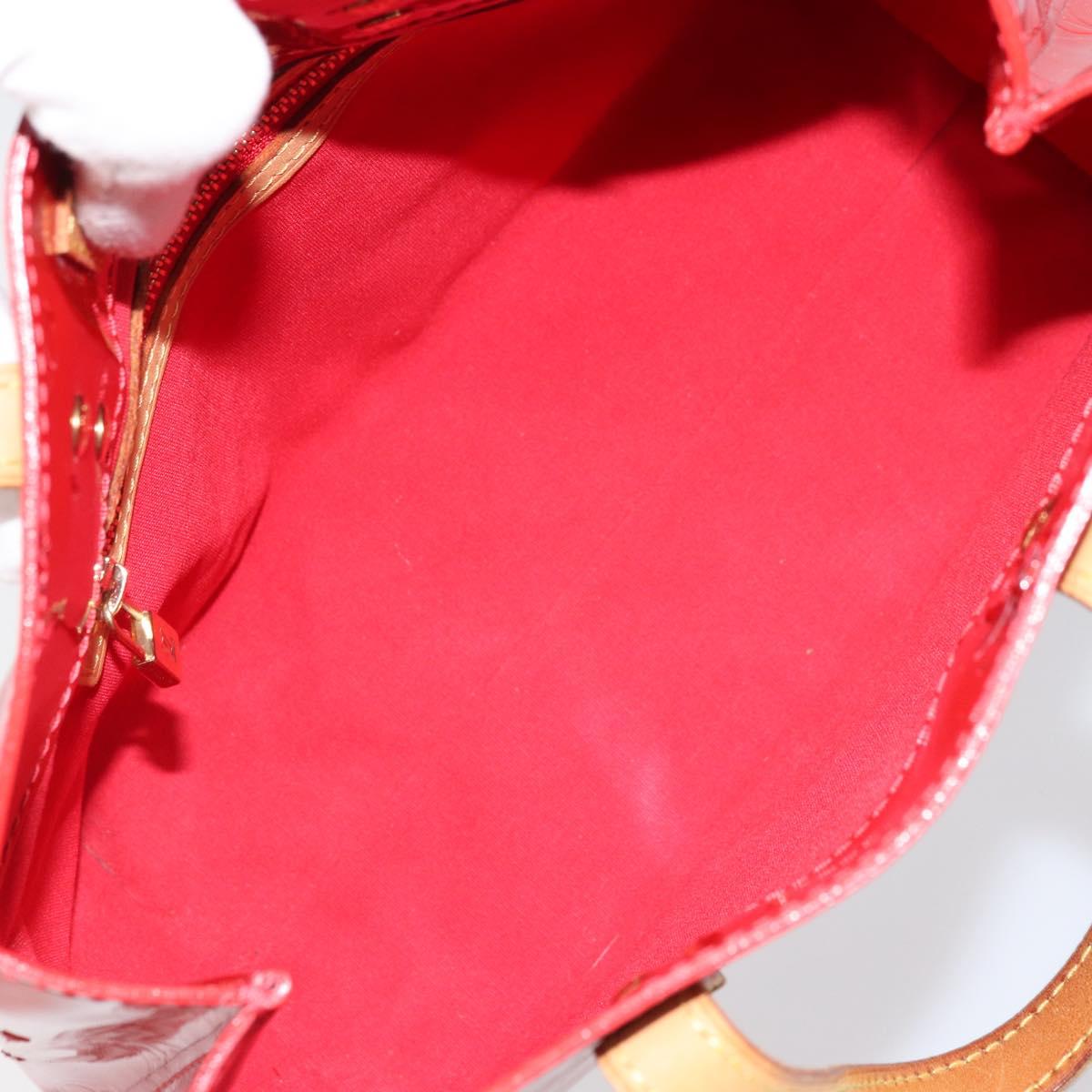 LOUIS VUITTON Monogram Vernis Reade PM Hand Bag Red Rouge M91088 LV Auth mr2188