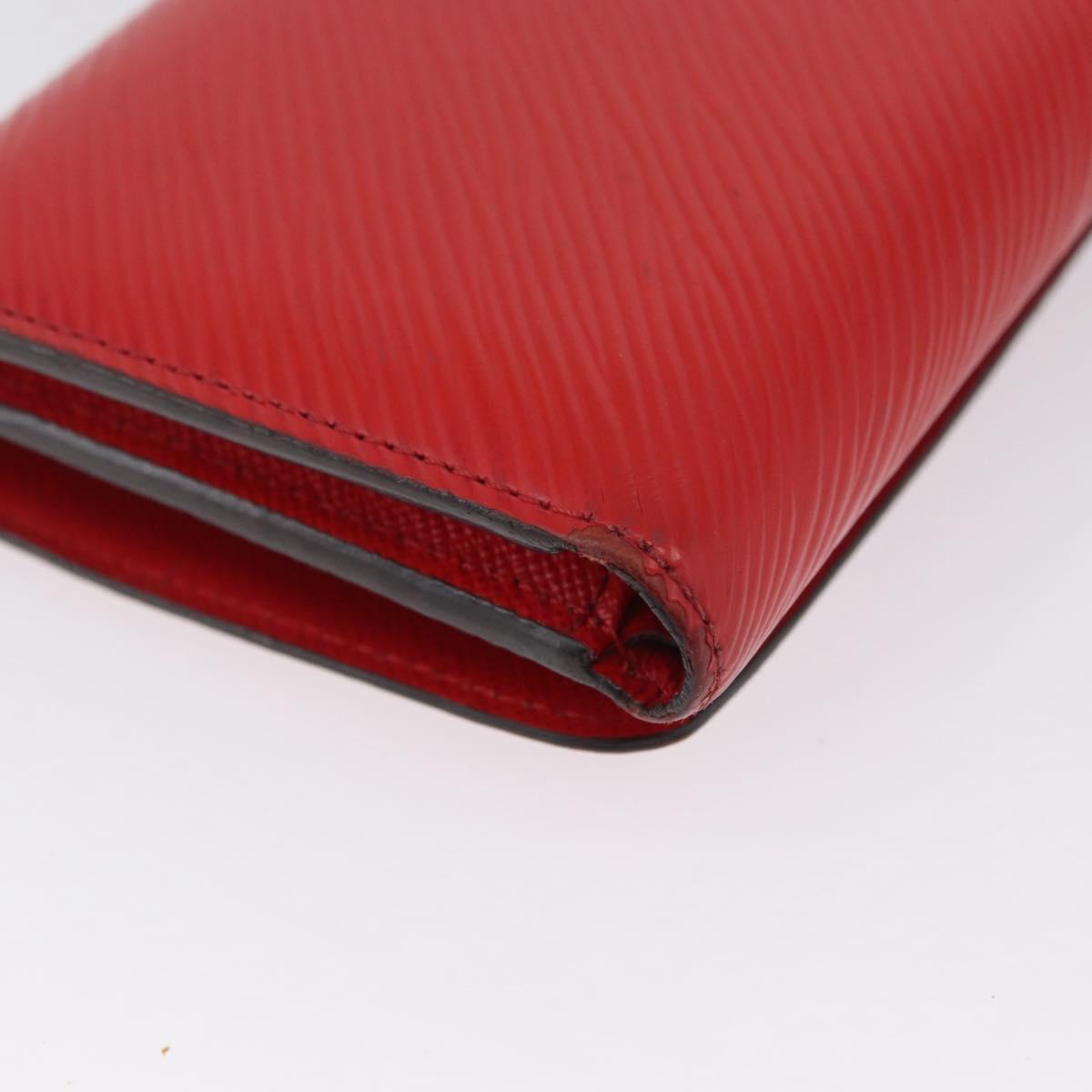 LOUIS VUITTON Epi Portefeuille Twist Wallet Red M64413 LV Auth mr2190