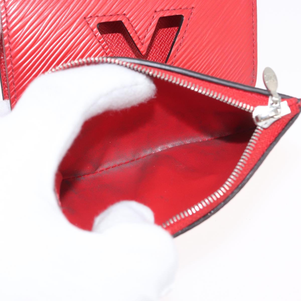 LOUIS VUITTON Epi Portefeuille Twist Wallet Red M64413 LV Auth mr2190