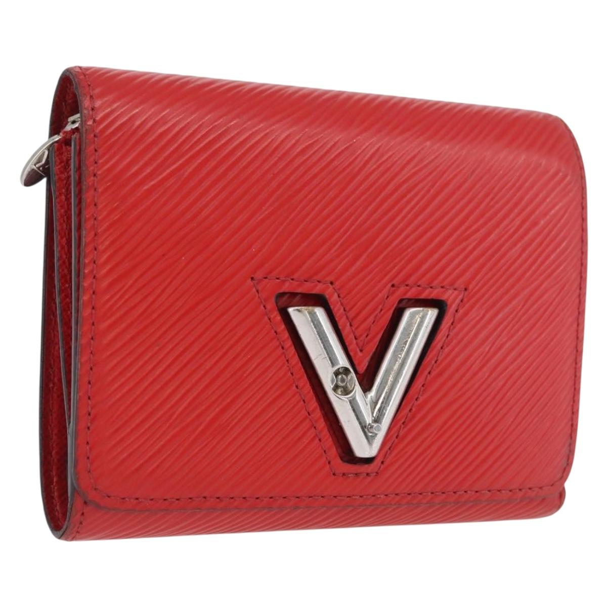 LOUIS VUITTON Epi Portefeuille Twist Wallet Red M64413 LV Auth mr2190