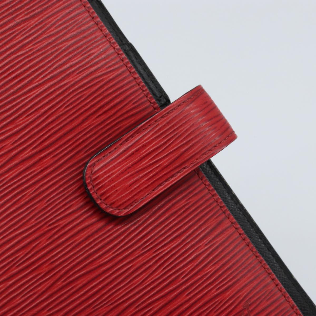 LOUIS VUITTON Epi Agenda MM Day Planner Cover Red R20047 LV Auth mr2194