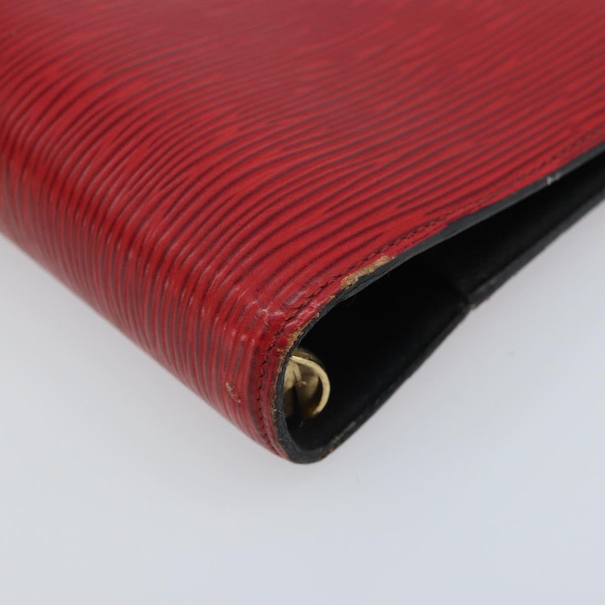 LOUIS VUITTON Epi Agenda MM Day Planner Cover Red R20047 LV Auth mr2194