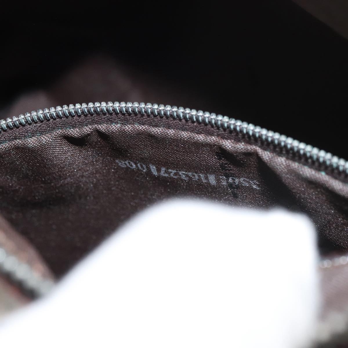 FENDI Zucca Canvas Hand Bag Black Brown Auth mr2208