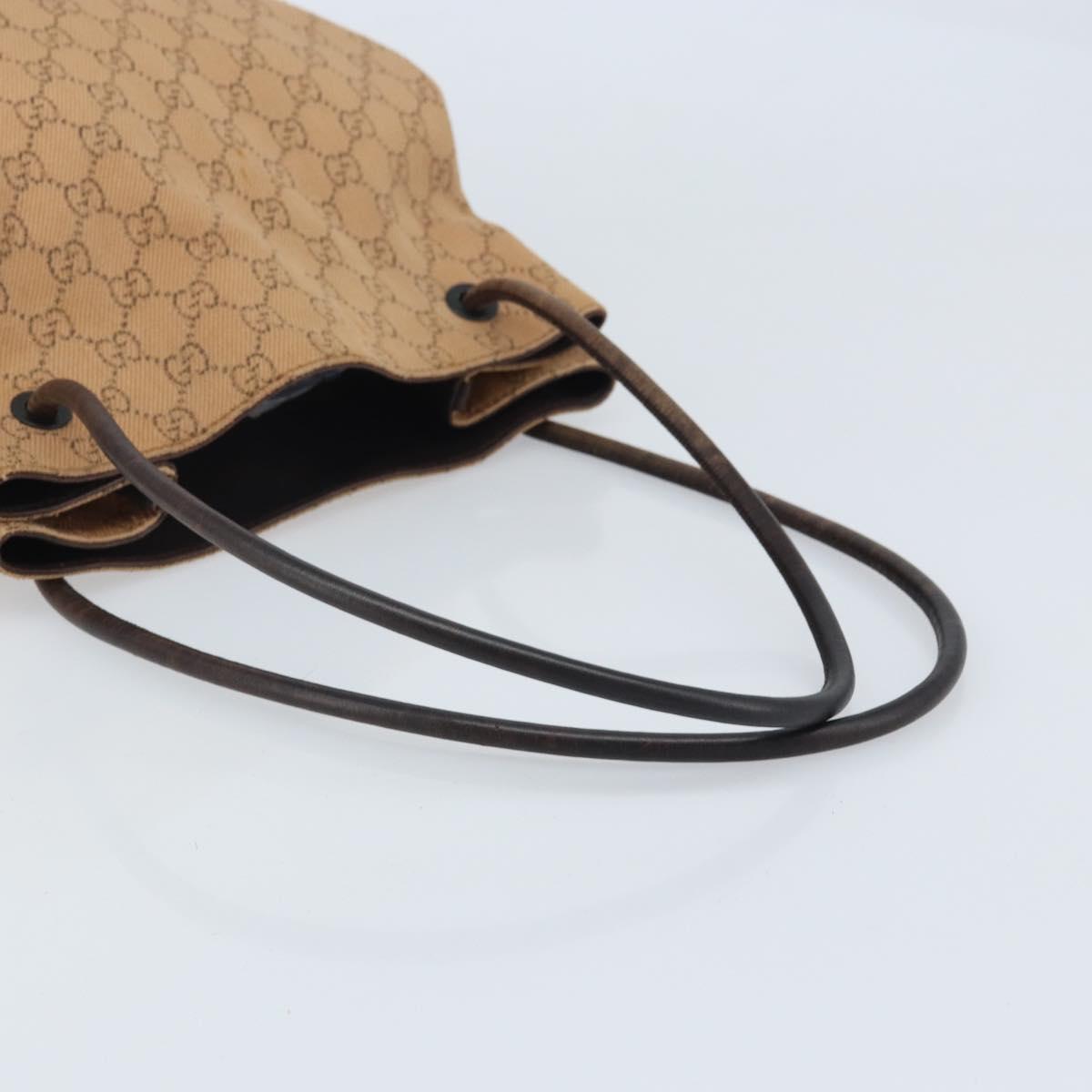 GUCCI GG Canvas Shoulder Bag Brown 101341 Auth mr2214