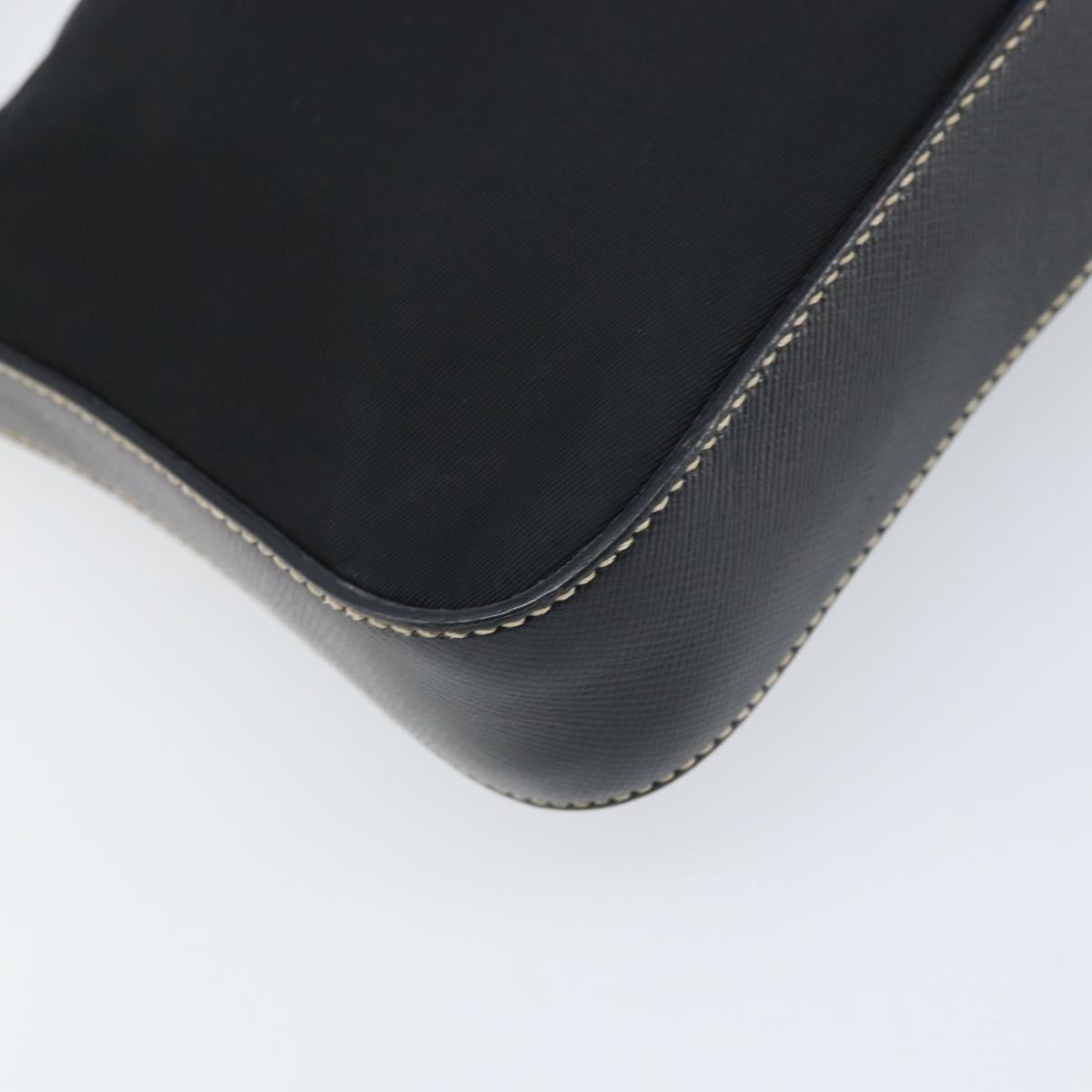PRADA Shoulder Bag Nylon Black Silver Auth mr2217A