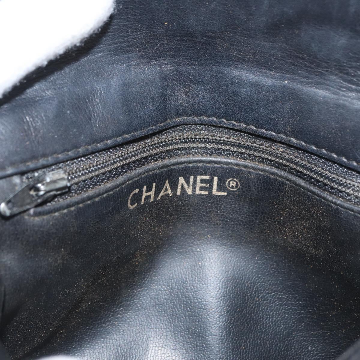 CHANEL Matelasse Waist bag Lamb Skin Black Gold CC Auth mr2227