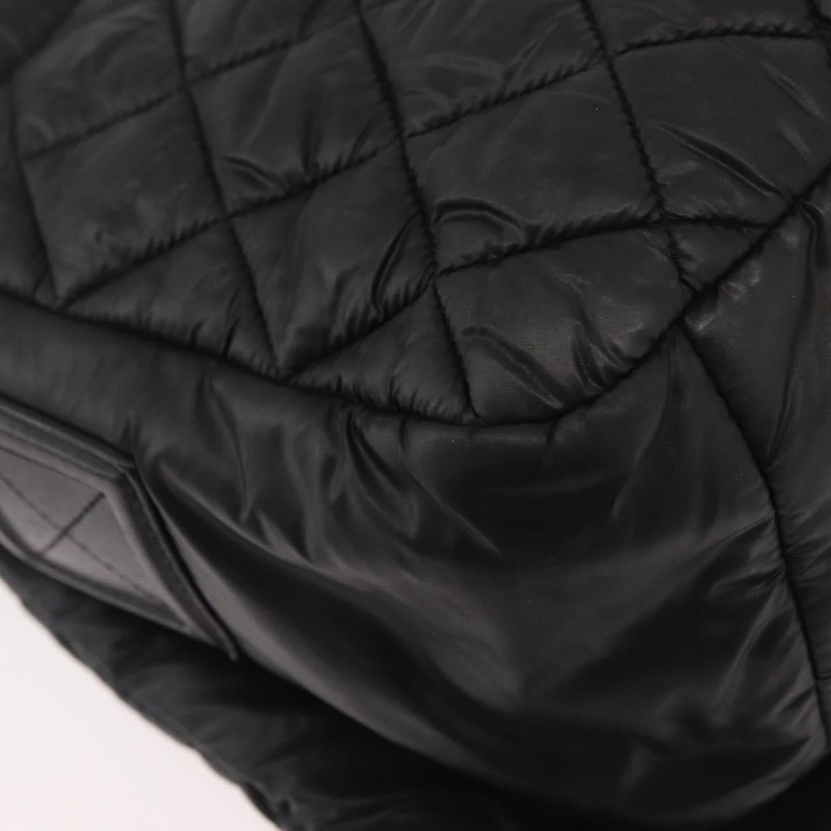 CHANEL Cococoon Shoulder Bag Nylon Black CC Auth mr2250V