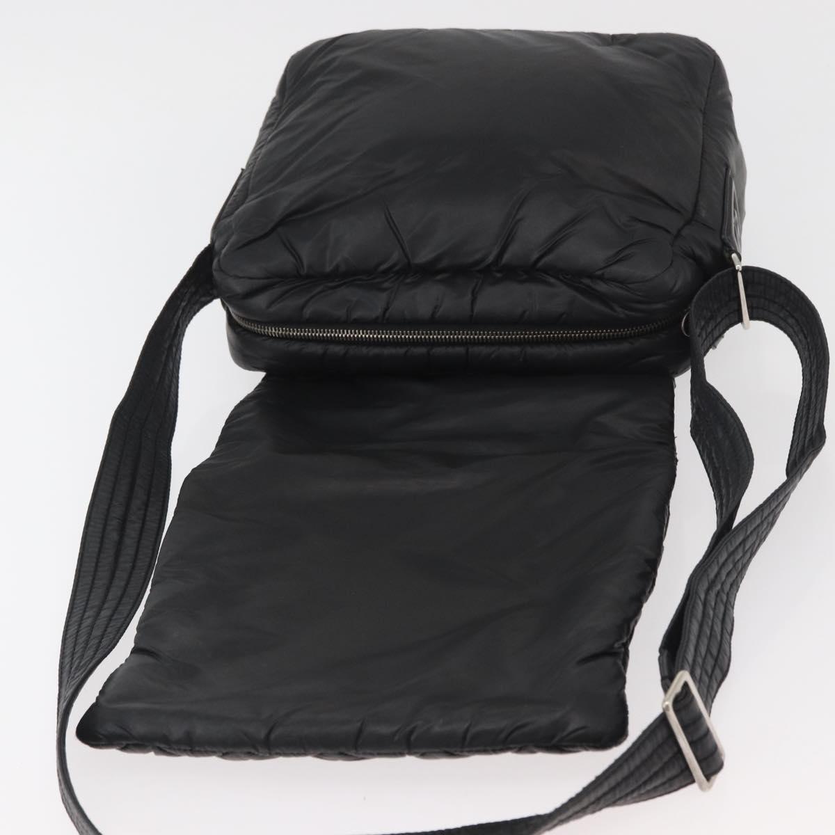 CHANEL Cococoon Shoulder Bag Nylon Black CC Auth mr2250V