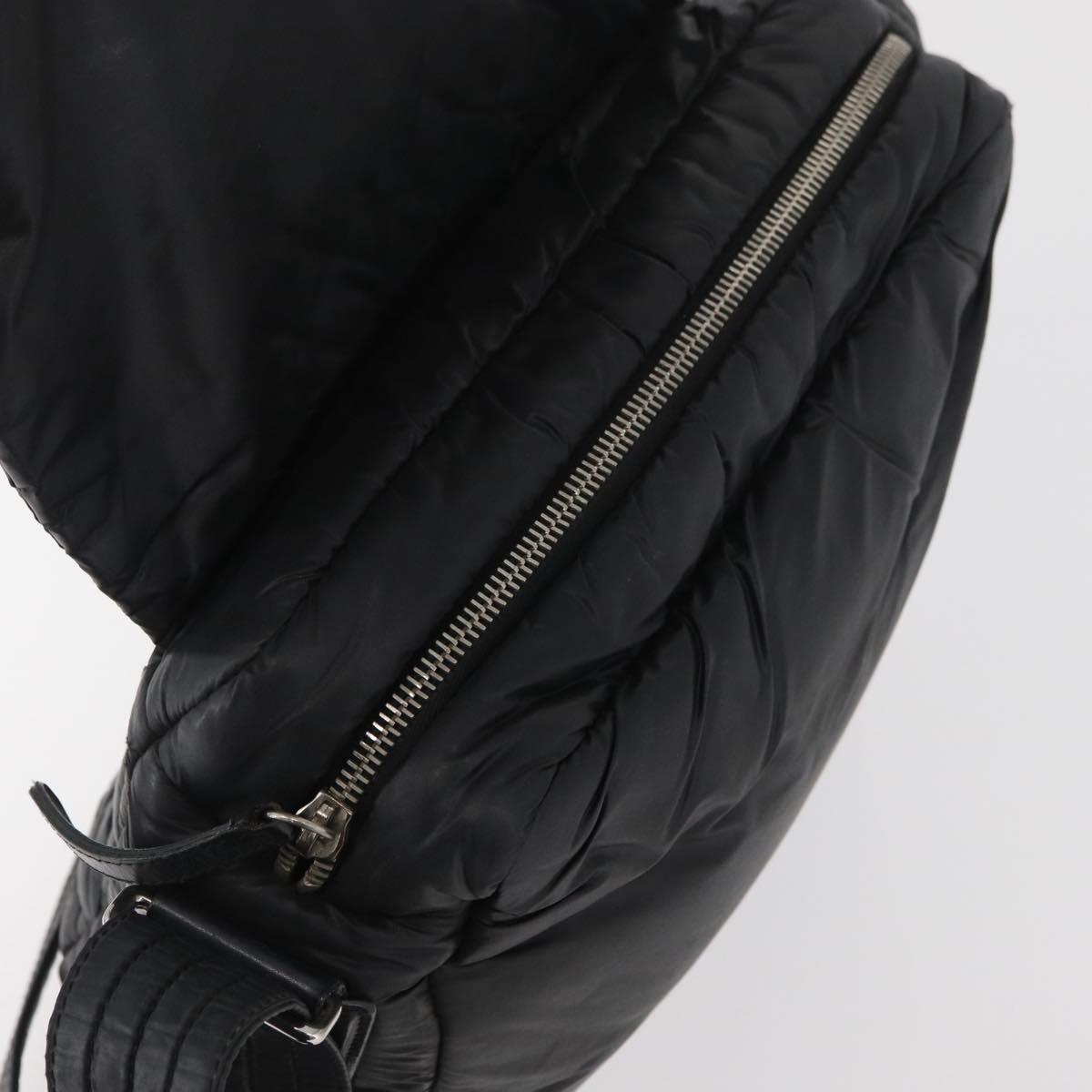 CHANEL Cococoon Shoulder Bag Nylon Black CC Auth mr2250V