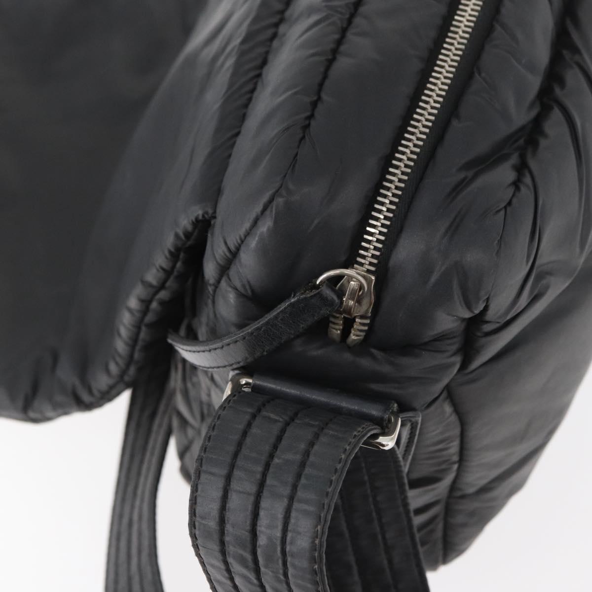 CHANEL Cococoon Shoulder Bag Nylon Black CC Auth mr2250V