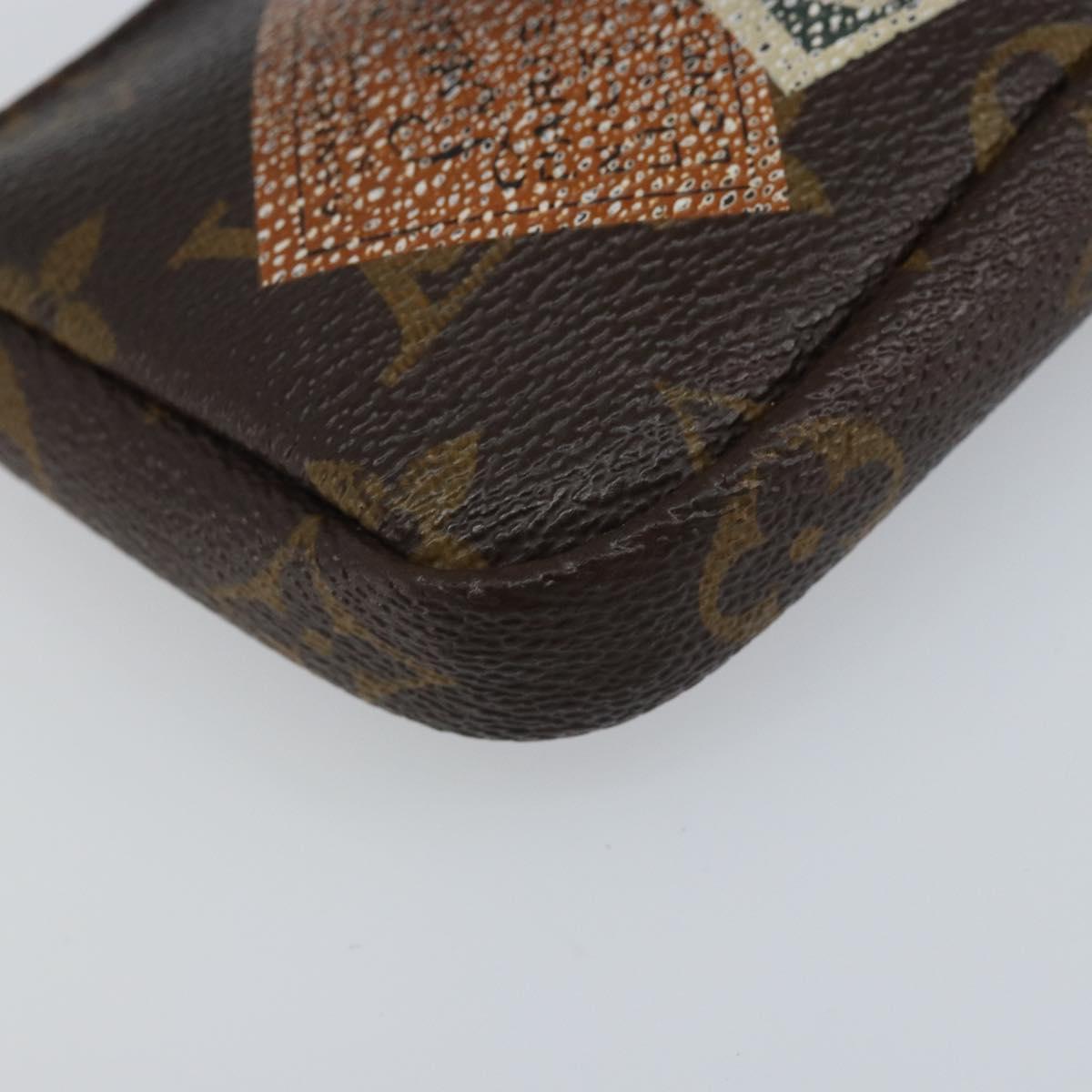 LOUIS VUITTON Monogram Label Collection Trousse Cre Pouch M63800 LV Auth mr2261