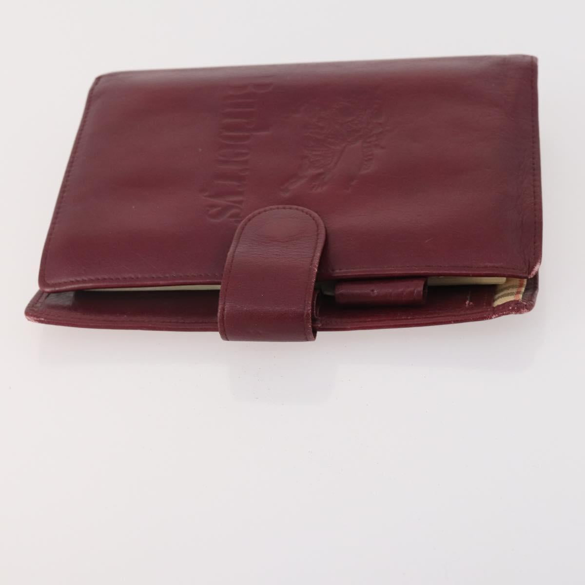BURBERRY Nova Check Clutch Bag Canvas Leather 3 Set Beige Red Auth mr2263