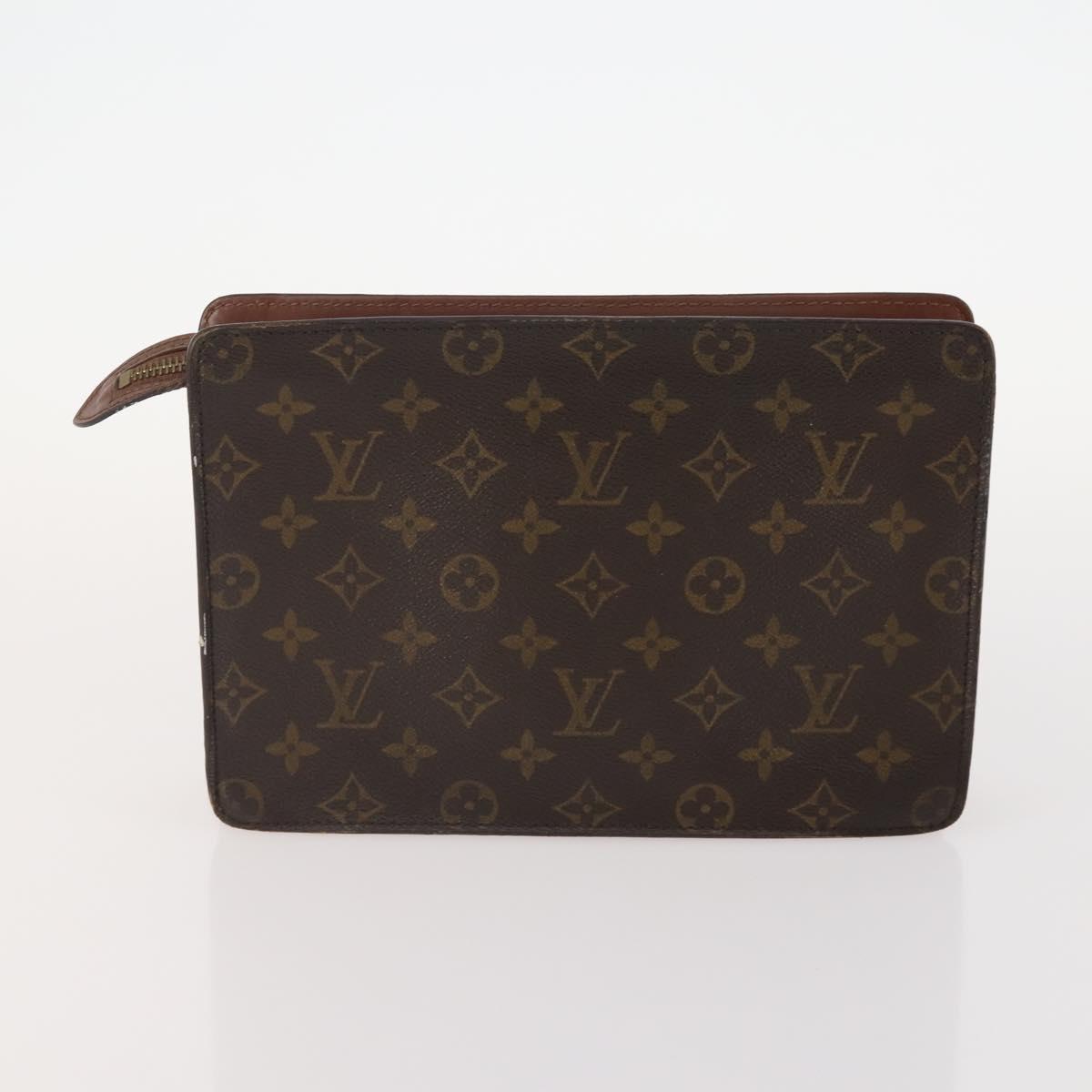 LOUIS VUITTON Monogram Clutch Bag 2 Set LV Auth mr2266