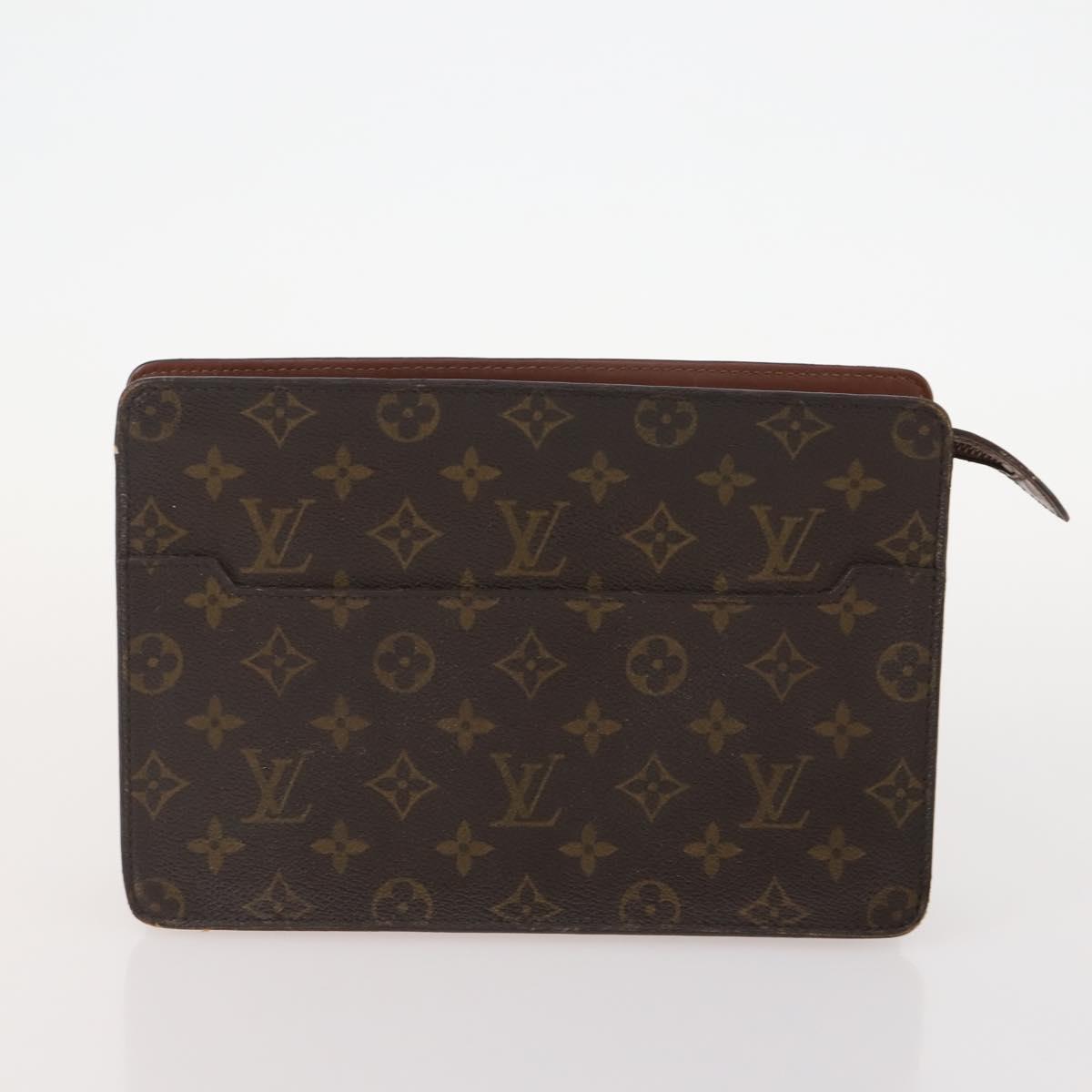 LOUIS VUITTON Monogram Clutch Bag 2 Set LV Auth mr2266
