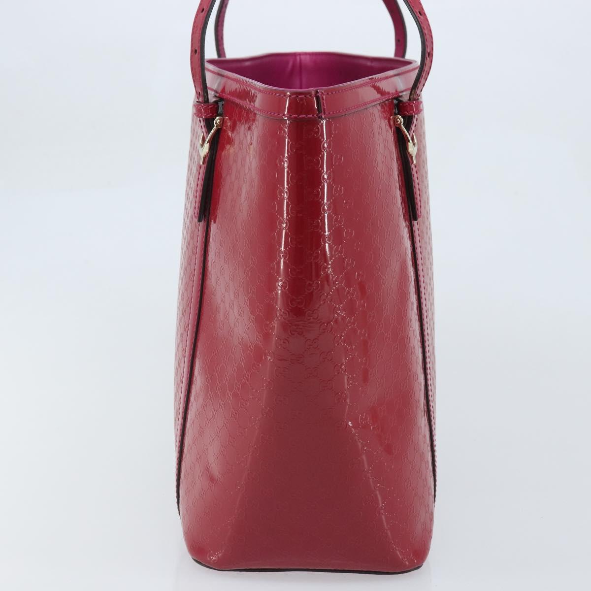 GUCCI Micro GG Canvas Tote Bag PVC Red Gold 309613 Auth mr2281