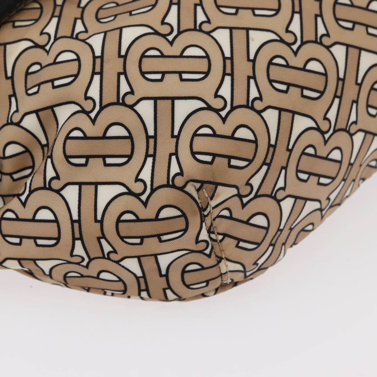 BURBERRY Body Bag Nylon Beige Gold Auth mr2305A