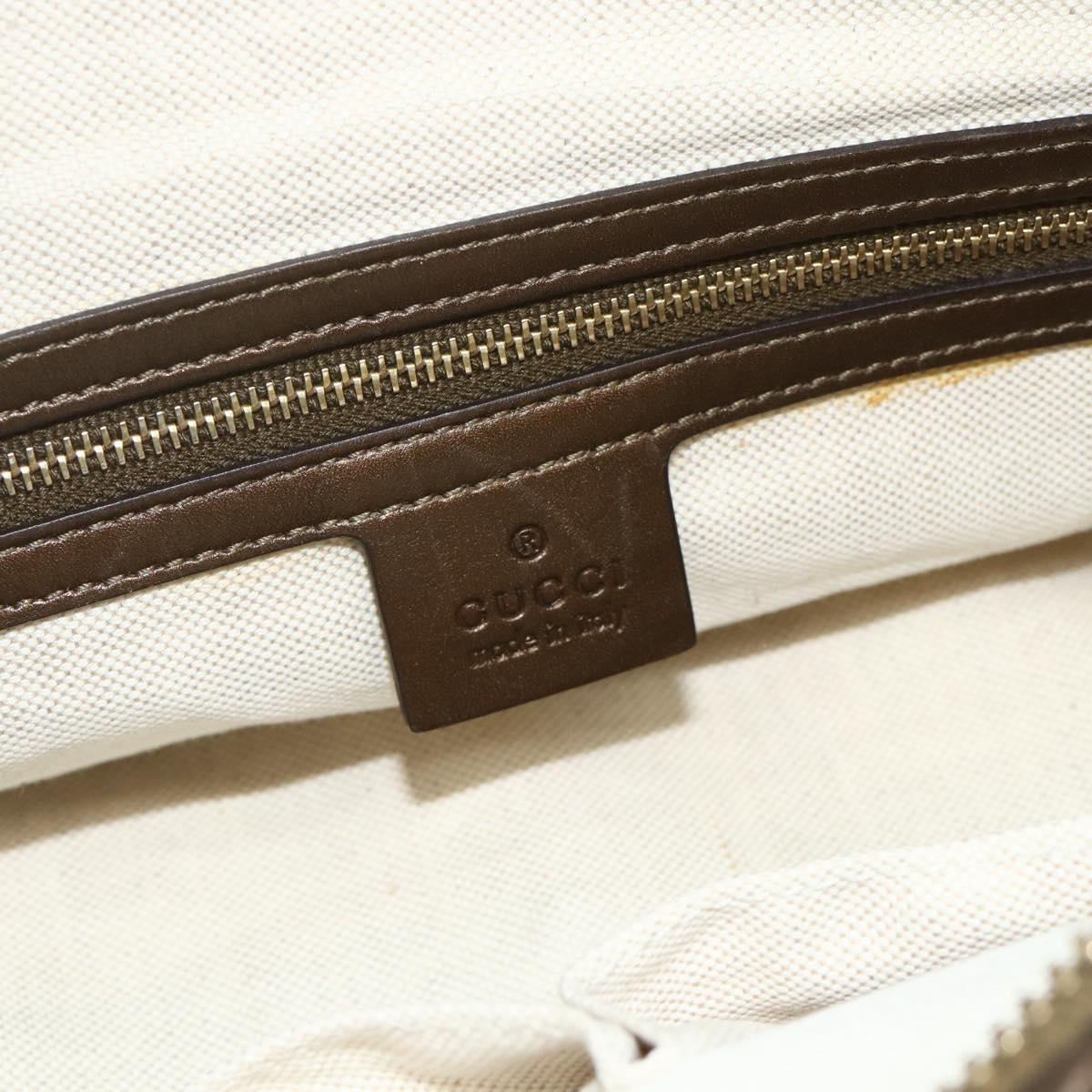 GUCCI GG Canvas Guccissima Hand Bag Leather 2way Brown Gold 269955 Auth mr2307