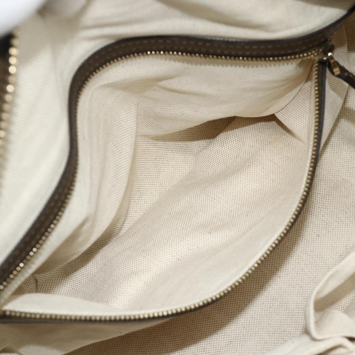 GUCCI GG Canvas Guccissima Hand Bag Leather 2way Brown Gold 269955 Auth mr2307