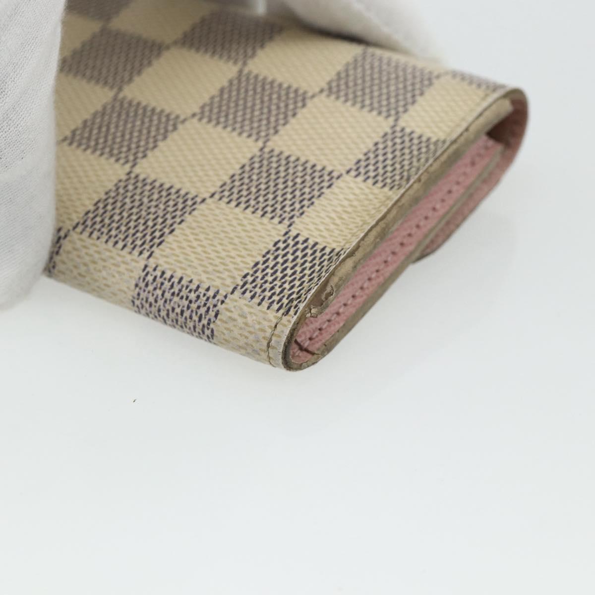 LOUIS VUITTON Damier Azur Porte Monnaie Rosary Coin Purse N61276 LV Auth mr2310