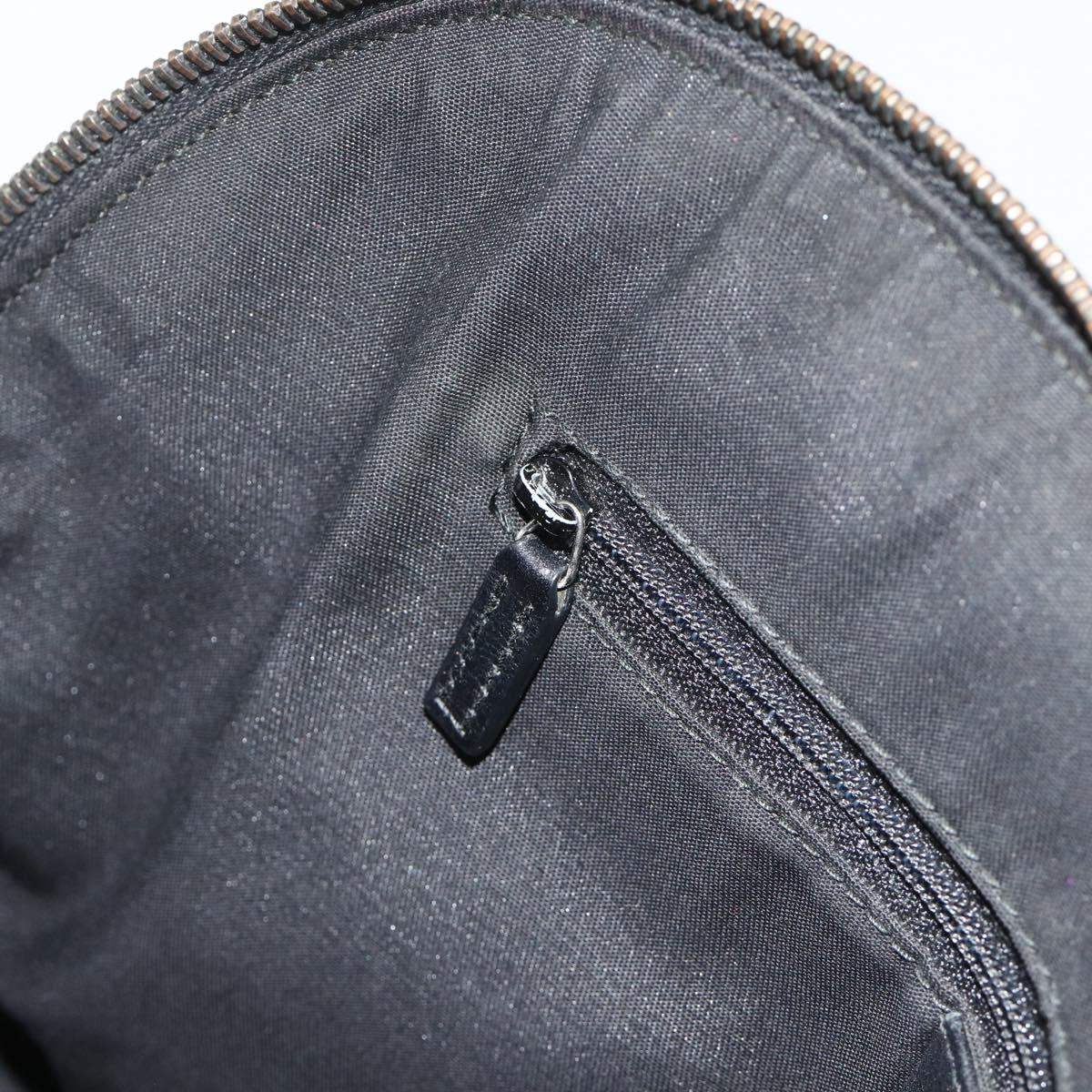 GUCCI GG Canvas Guccissima Hand Bag Leather 2way Black Silver 420023 Auth mr2354