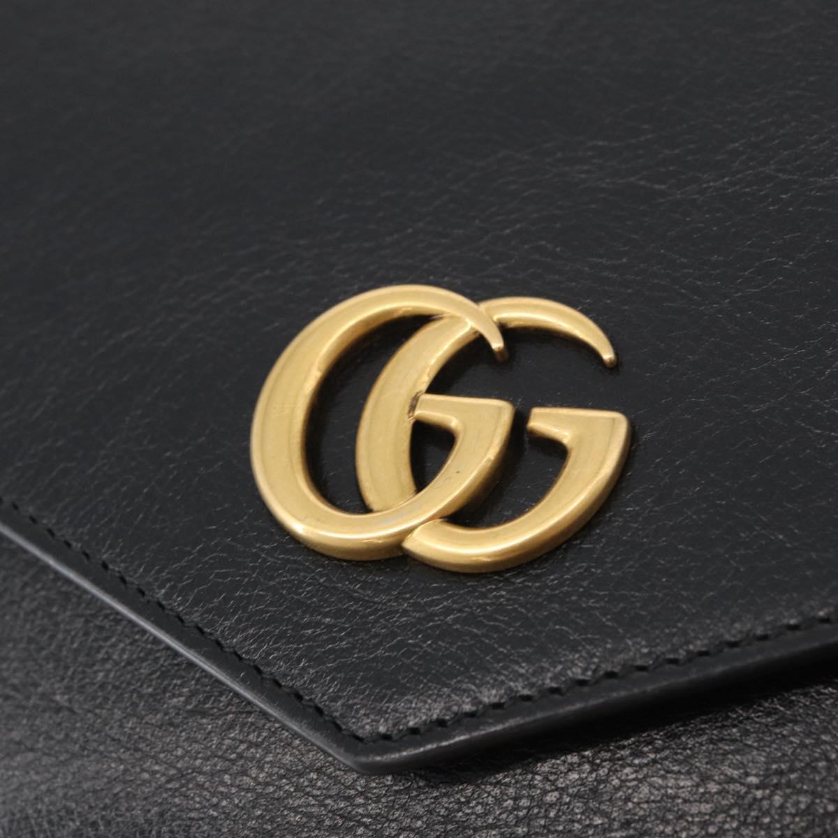 GUCCI Cat Double Face Shoulder Bag Leather Green Gold 524822 Auth mr2360V