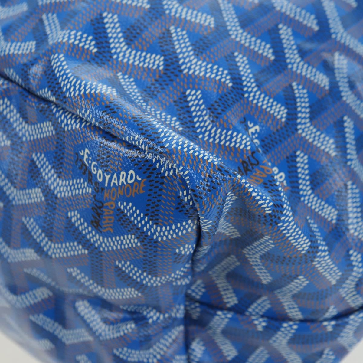 GOYARD Herringbone Saint Louis PM Tote Bag PVC Blue Auth mr2401SM