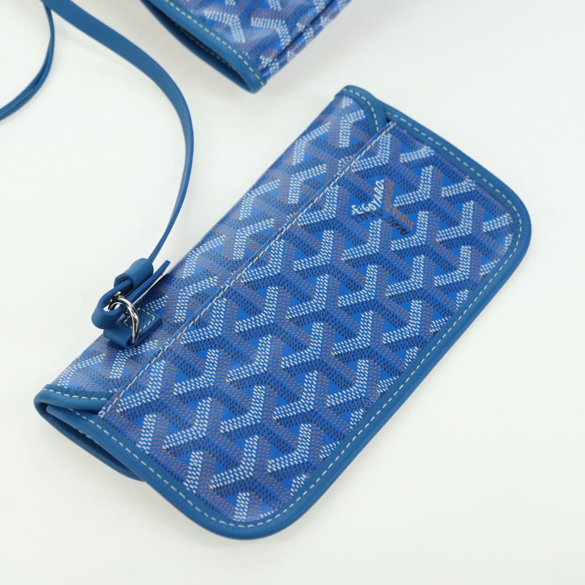 GOYARD Herringbone Saint Louis PM Tote Bag PVC Blue Auth mr2401SM