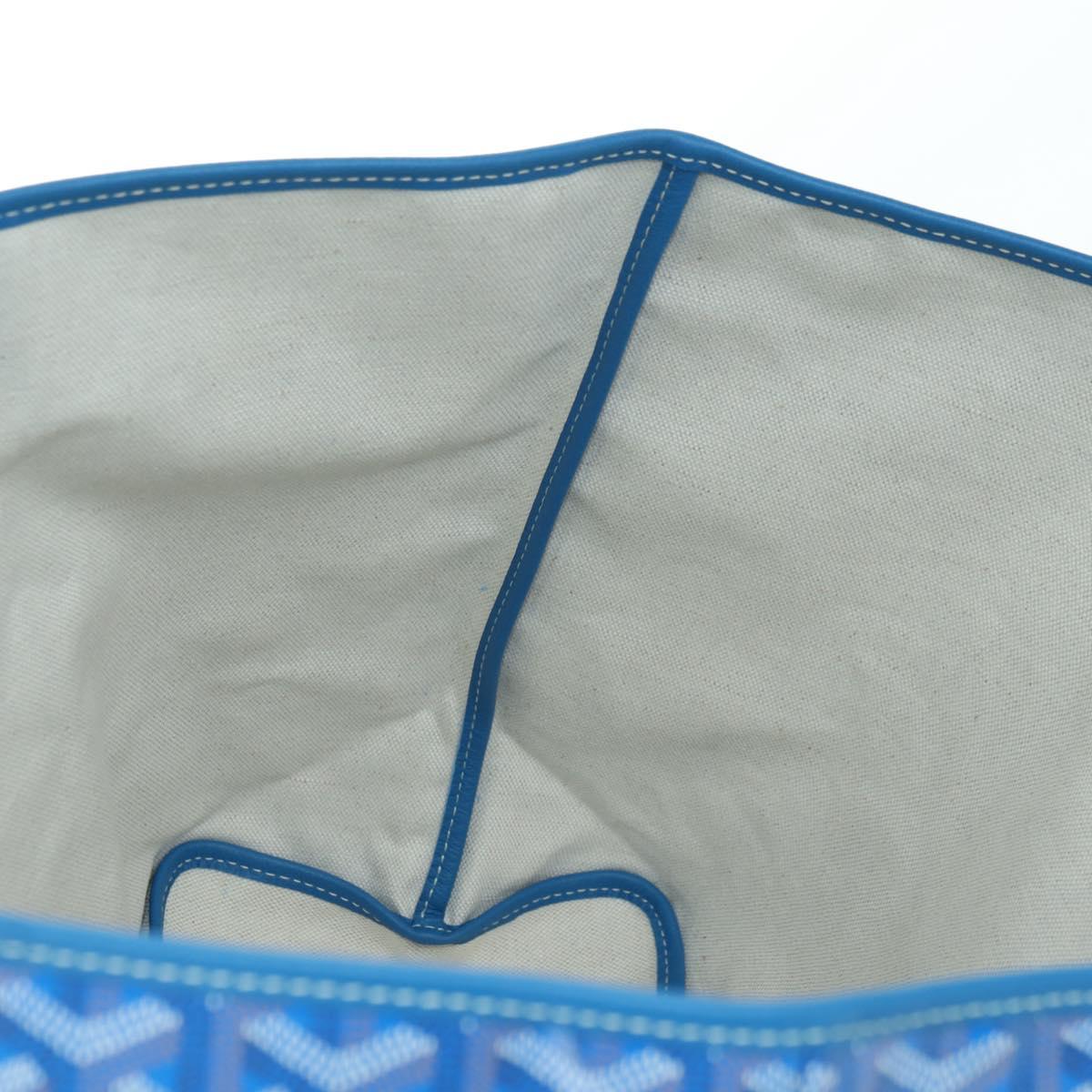 GOYARD Herringbone Saint Louis PM Tote Bag PVC Blue Auth mr2401SM