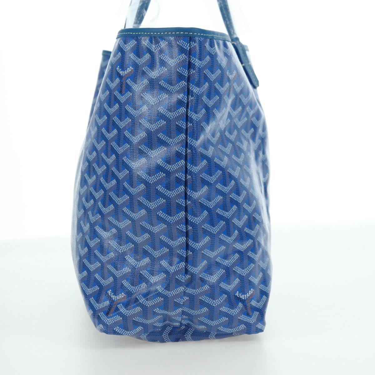 GOYARD Herringbone Saint Louis PM Tote Bag PVC Blue Auth mr2401SM