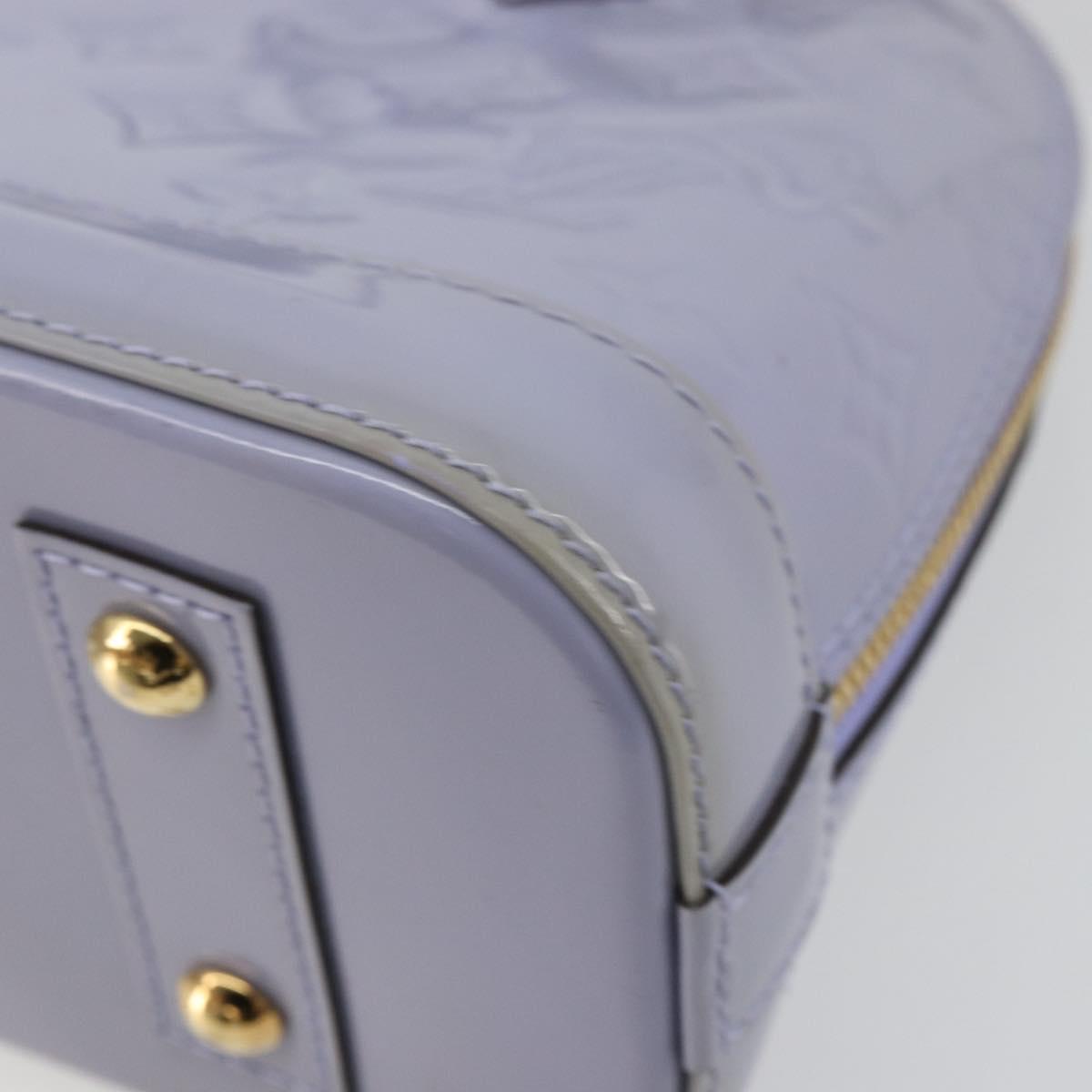 LOUIS VUITTON Monogram Vernis Alma BB Bag 2way Purple Lila M90103 Auth mr2420A