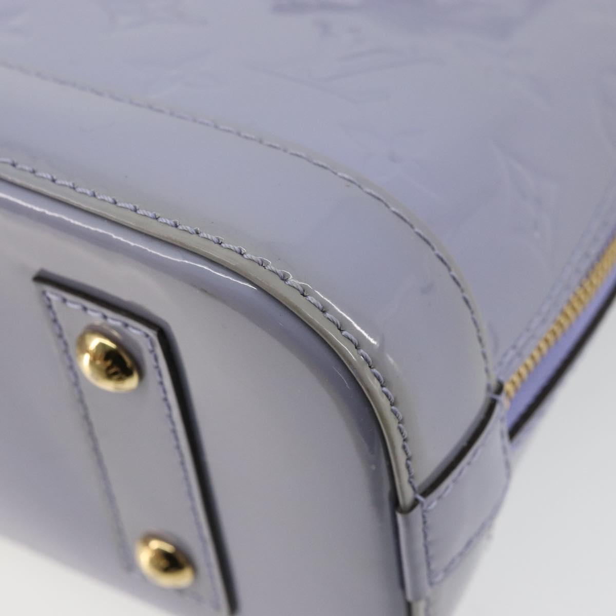 LOUIS VUITTON Monogram Vernis Alma BB Bag 2way Purple Lila M90103 Auth mr2420A