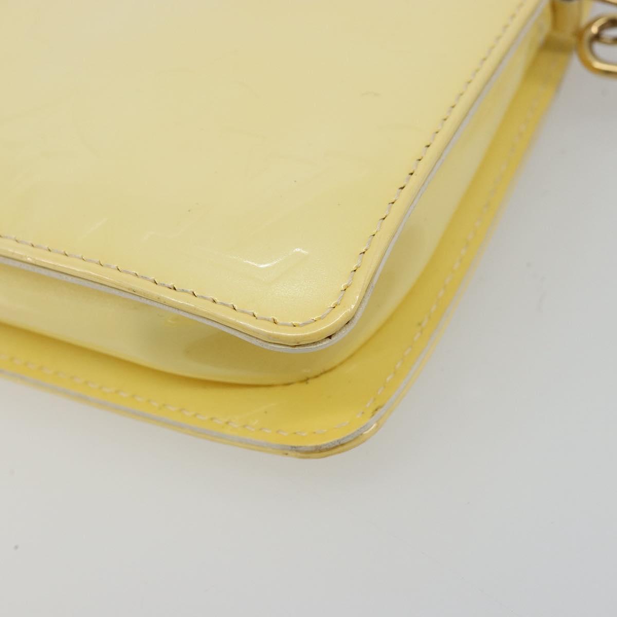 LOUIS VUITTON Monogram Vernis Lexington Pouch Beige M91010 LV Auth mr2421